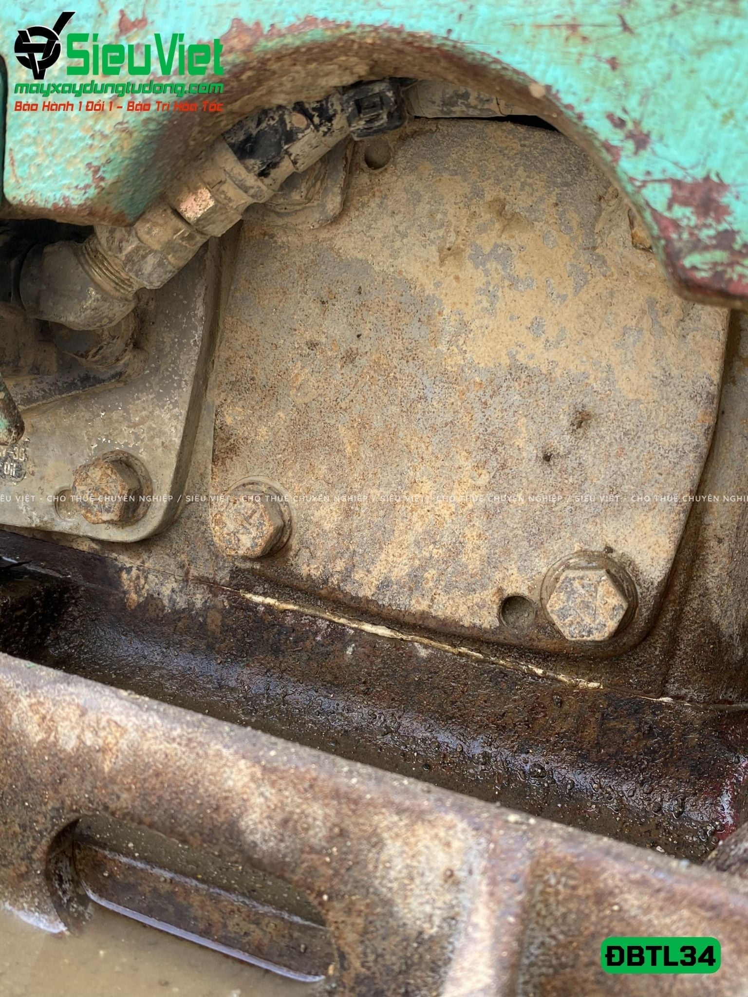 Cũ, Loại 2 - Máy đầm bàn thuỷ lực DBTL34 300-400Kg - Dầu Diesel