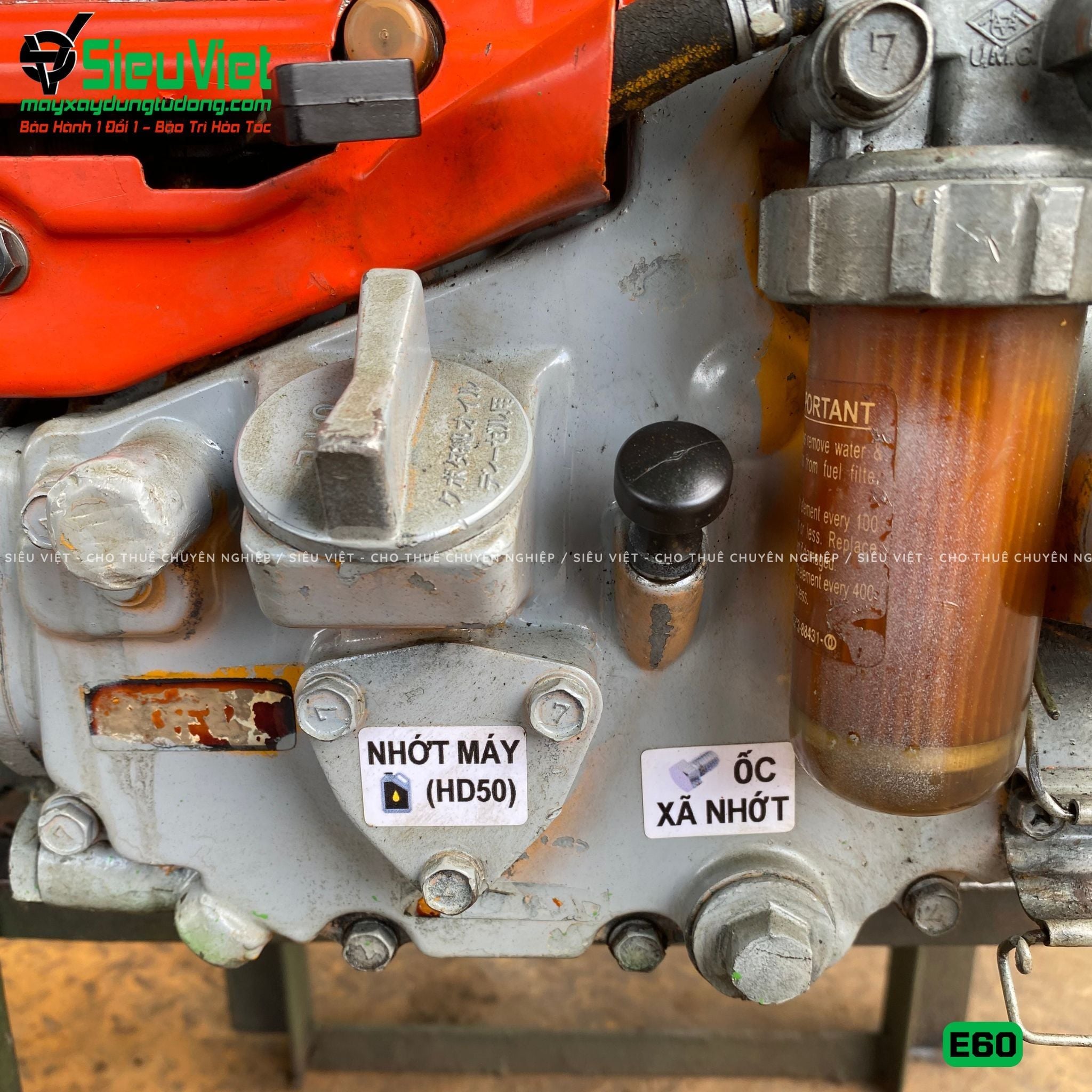 (Cũ) Động cơ diesel Kubota E60 Nhật Bản