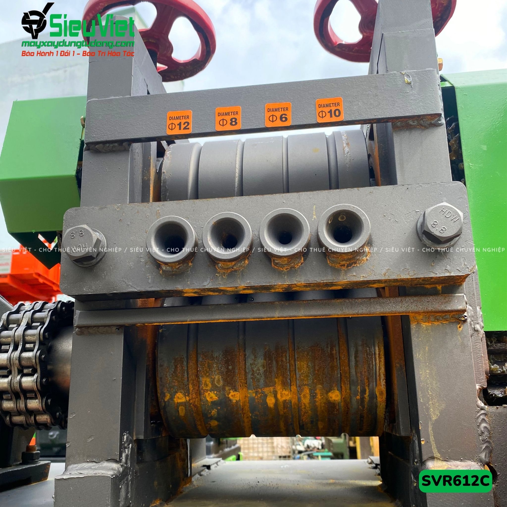 Máy duỗi sắt phế liệu phi 6-12 SVR612C (Điện 380v, 3 Pha)