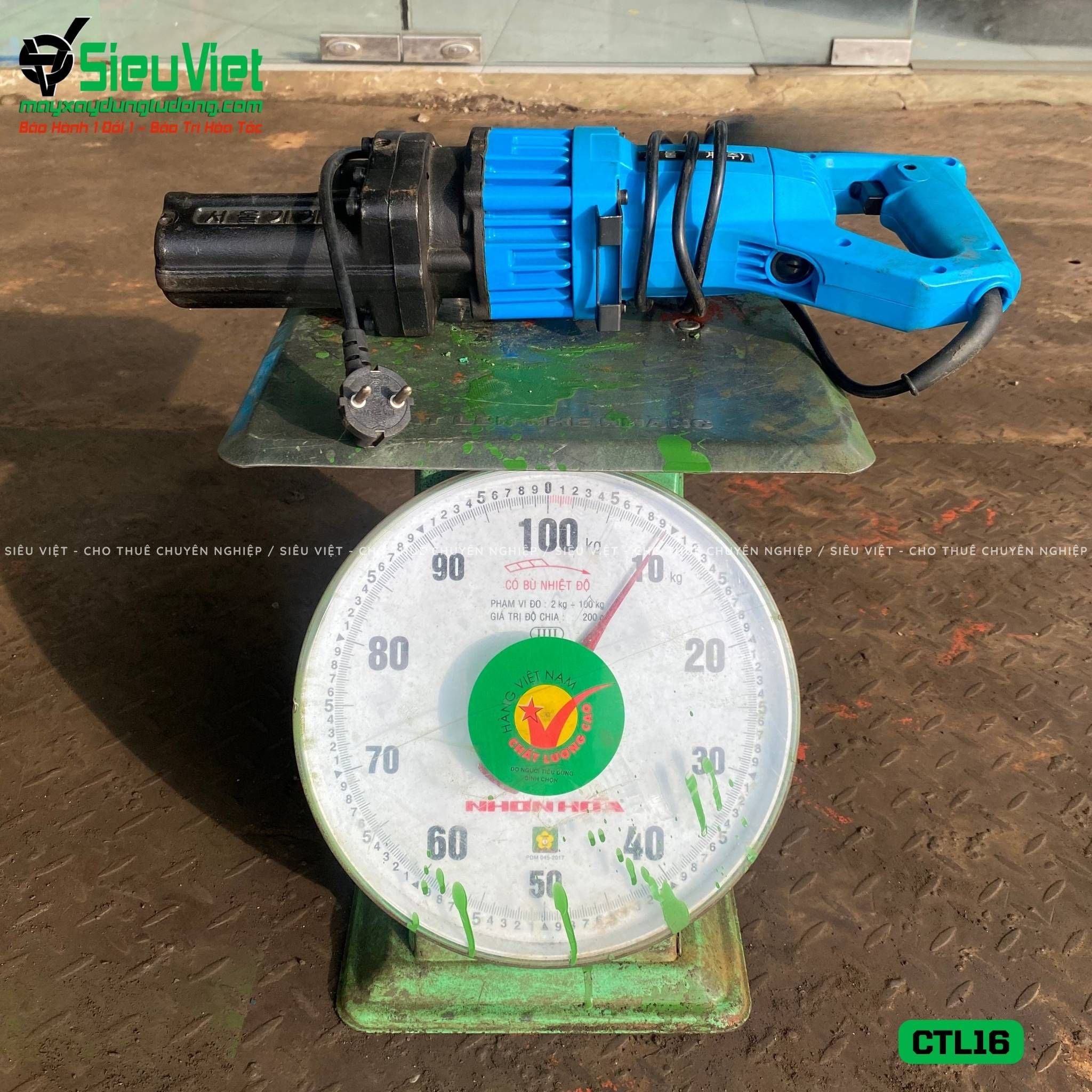 Thuê Tháng Máy cắt sắt cầm tay phi 6-16 CTL16 Hàn Quốc - Điện 220V, 1 Pha
