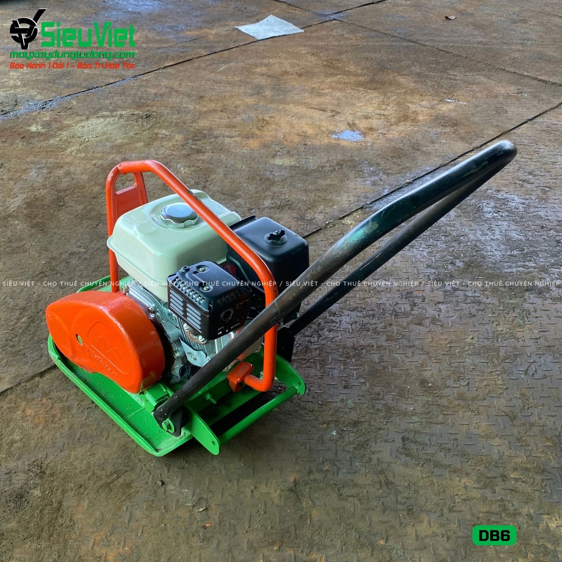 (Cũ) Máy đầm bàn 59>70Kg DB6 Nhật Bản (Động cơ Honda GX160 mới 100%)