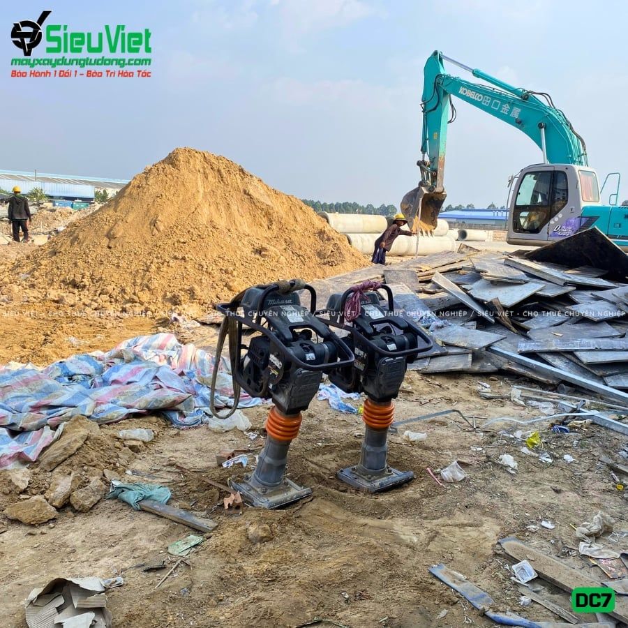 Thuê Ngày Máy đầm cóc DC7 70-80kg (Xăng)