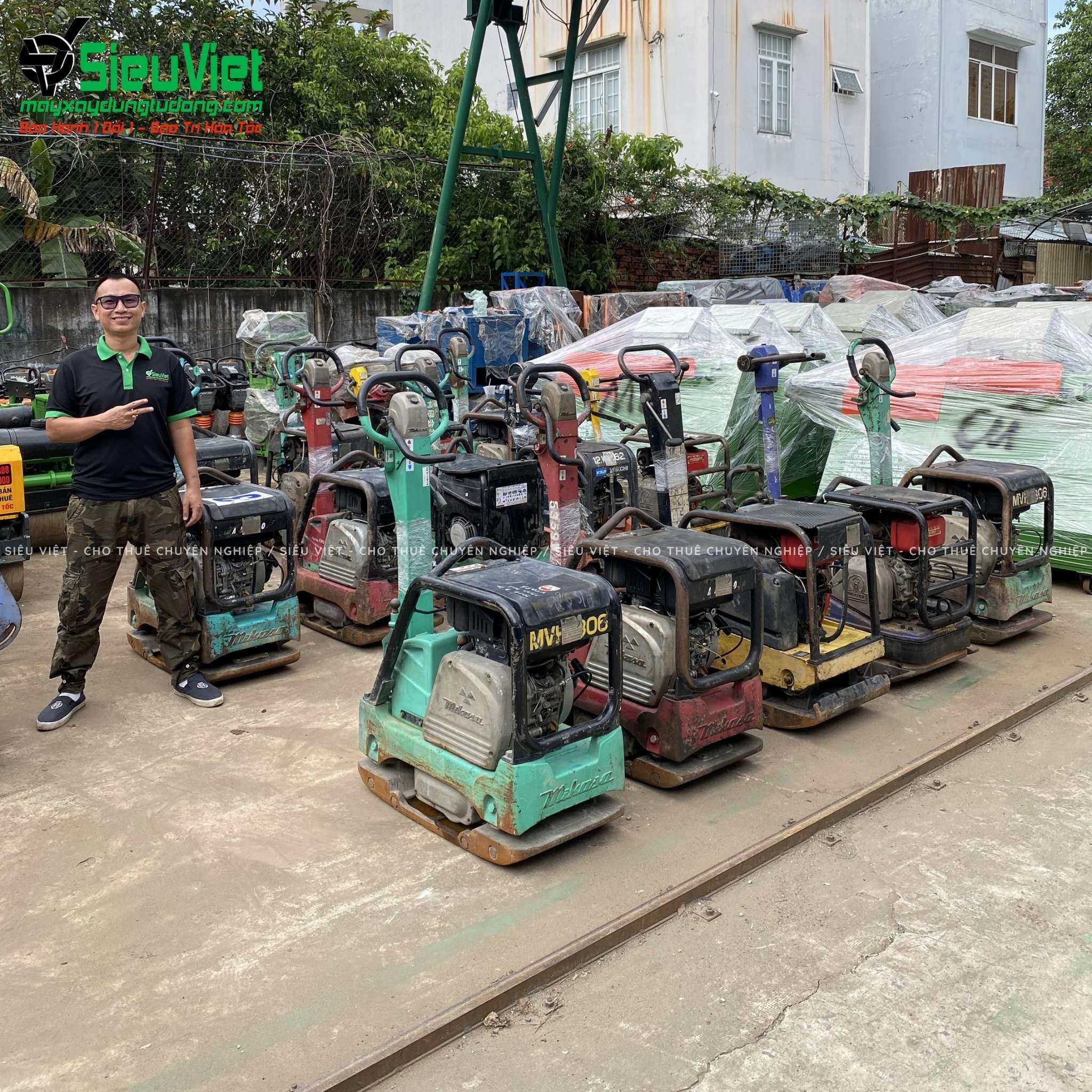 (Cũ) Máy đầm bàn thuỷ lực DBTL12 100-200kg (Xăng)