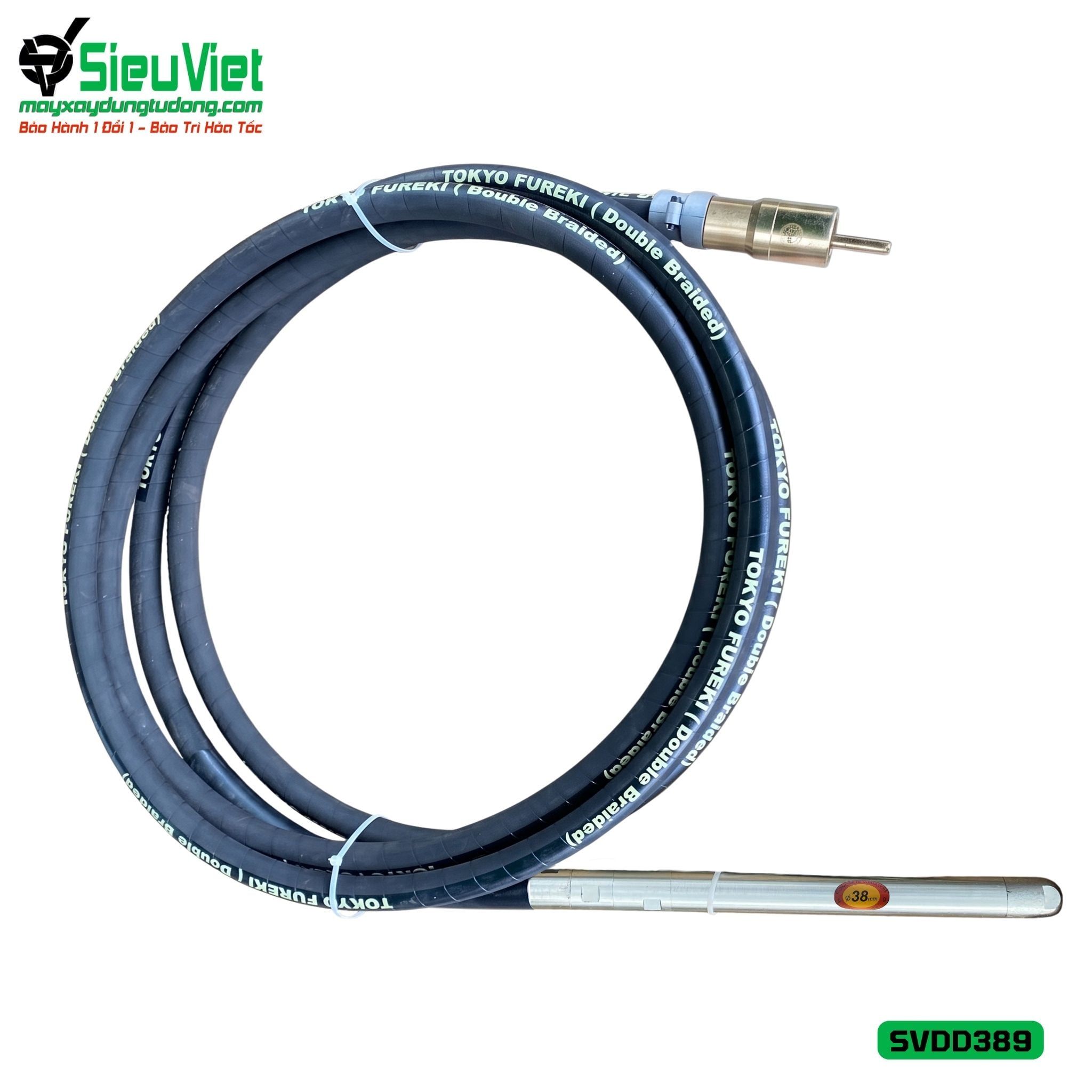 Loại Tốt - Dây đầm dùi Điện phi 38 dài 9m SVDD389