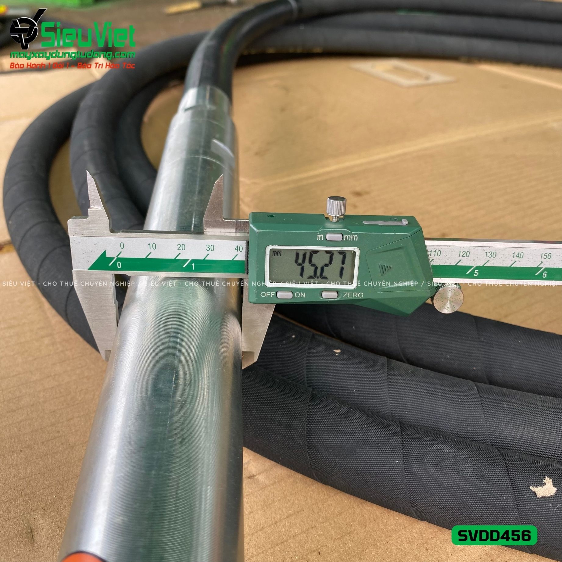 Loại Tốt - Dây đầm dùi Điện phi 45 dài 6m SVDD456