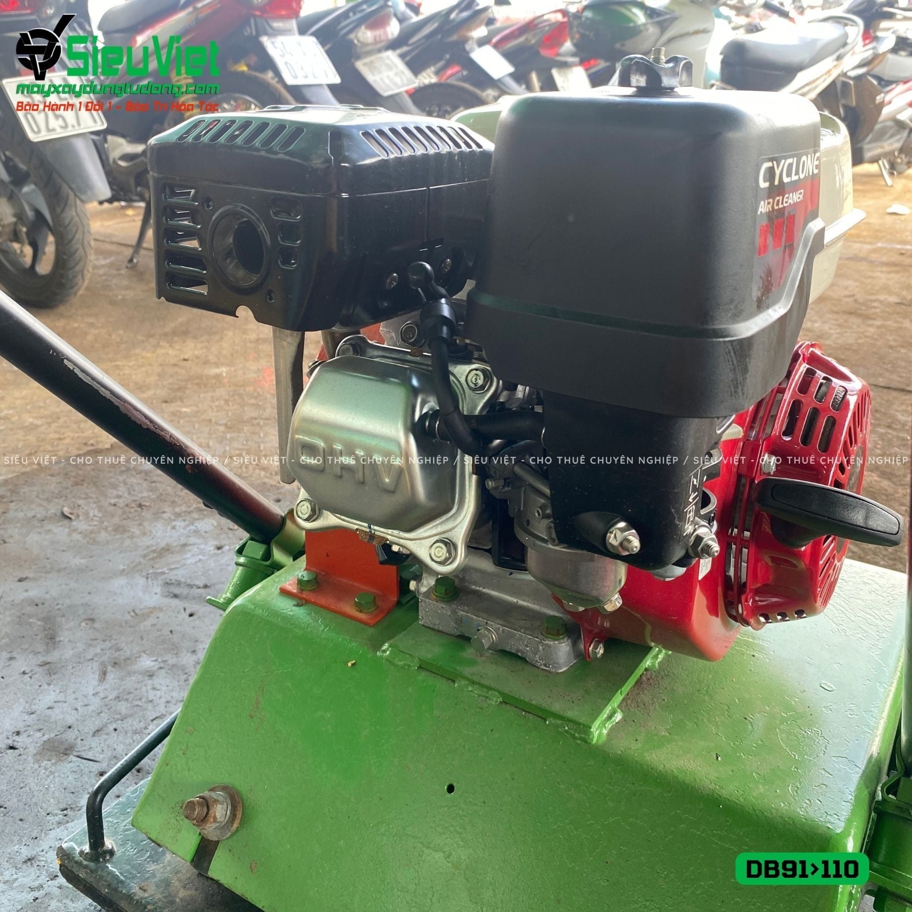 (Cũ) Máy đầm bàn 91>110Kg Nhật Bản (Động cơ Honda GX200 mới 100%)