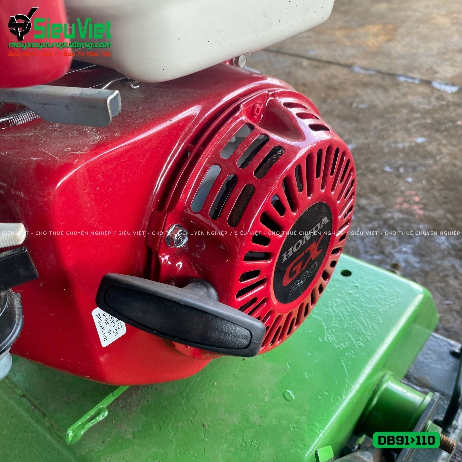 (Cũ) Máy đầm bàn 91>110Kg Nhật Bản (Động cơ Honda GX200 mới 100%)