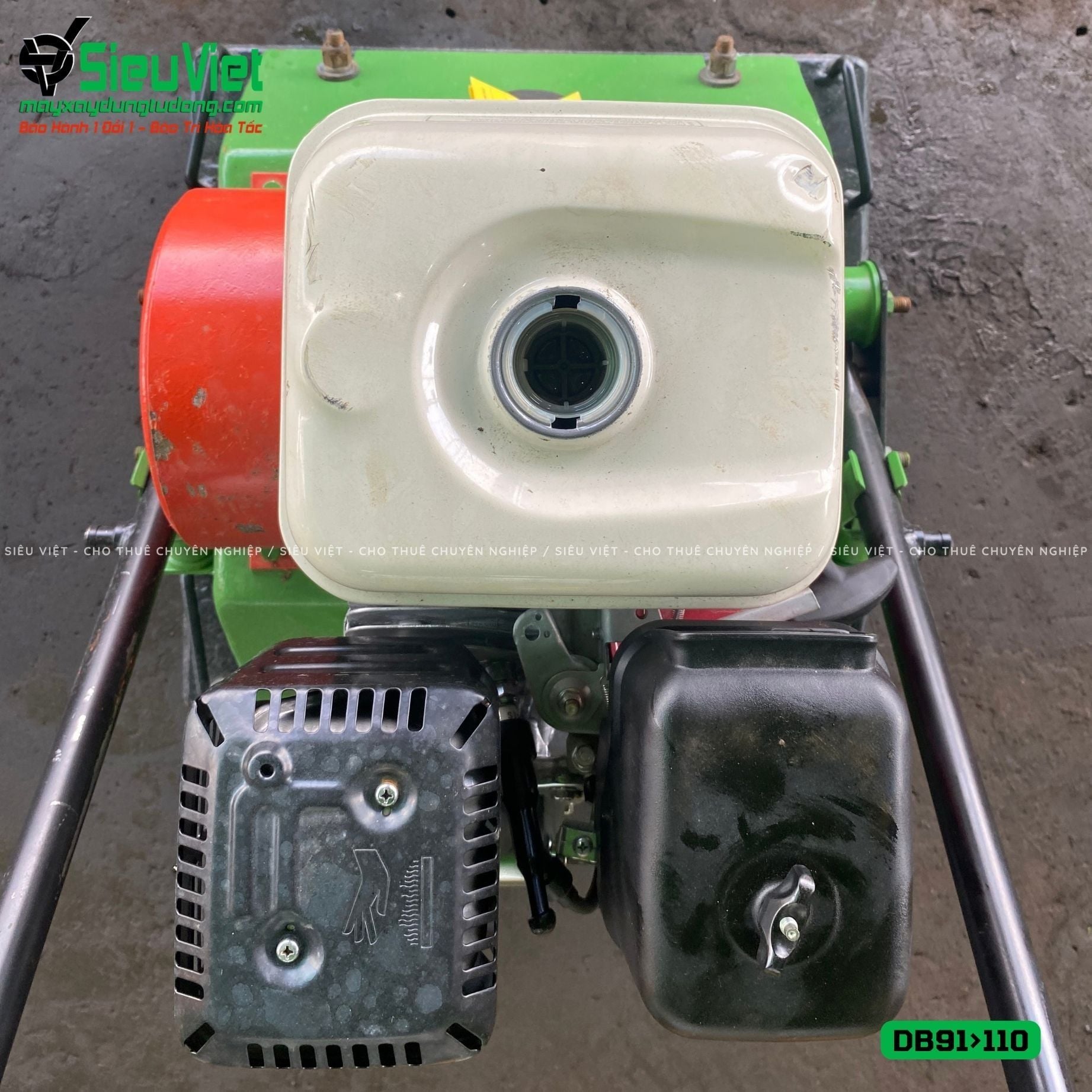 (Cũ) Máy đầm bàn 91>110Kg Nhật Bản (Động cơ Honda GX200 mới 100%)