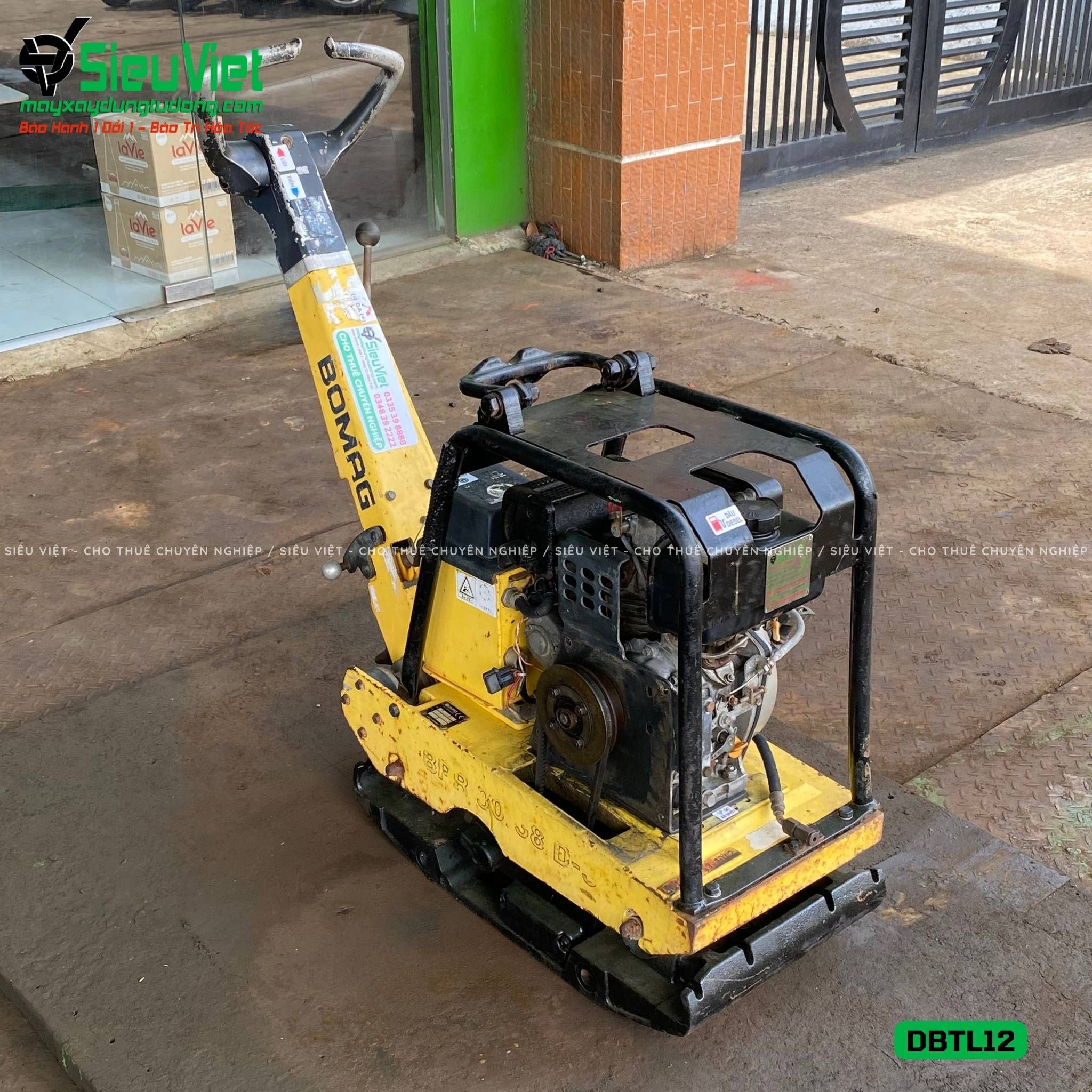 (Cũ) Máy đầm bàn thuỷ lực DBTL12 100-200kg (Xăng)