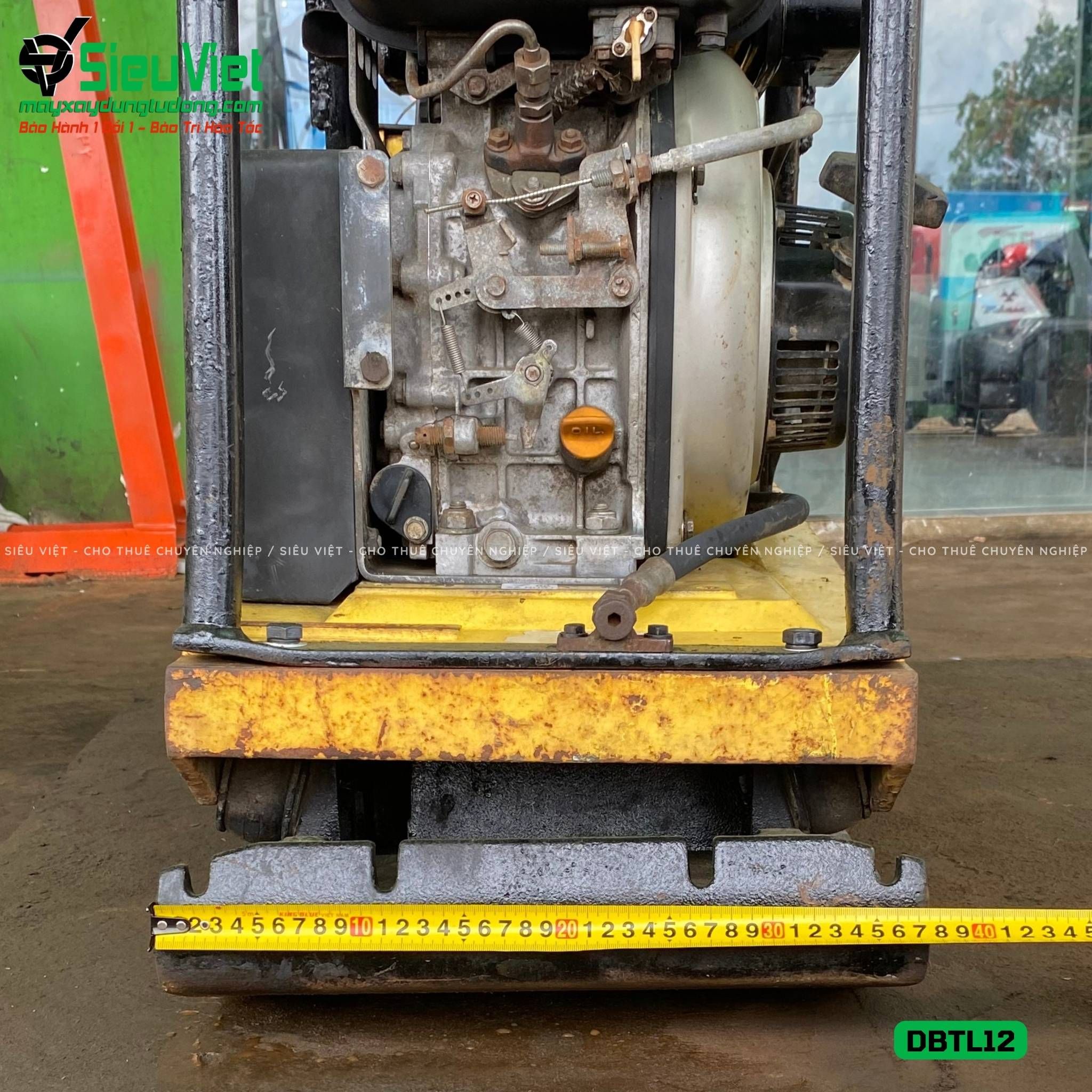 (Cũ) Máy đầm bàn thuỷ lực DBTL12 100-200kg (Xăng)