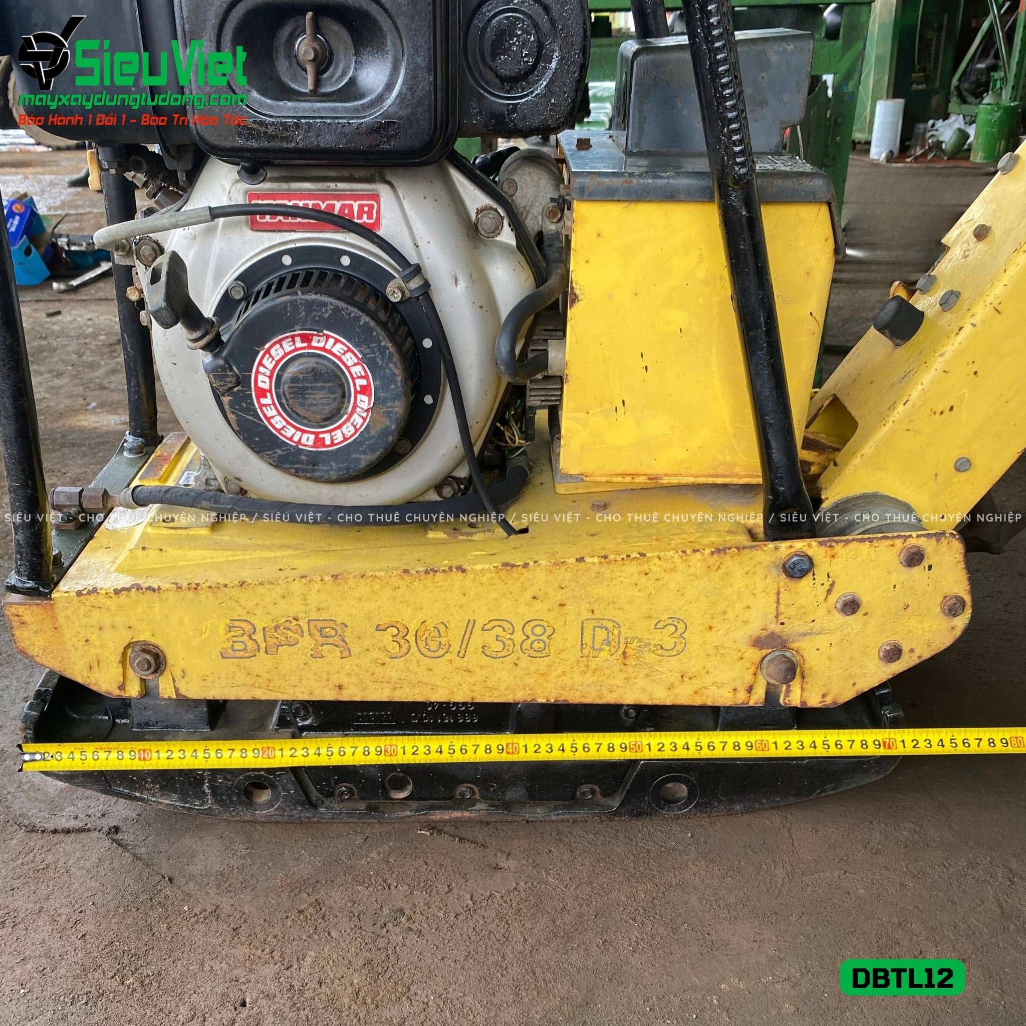 (Cũ) Máy đầm bàn thuỷ lực DBTL12 100-200kg (Xăng)