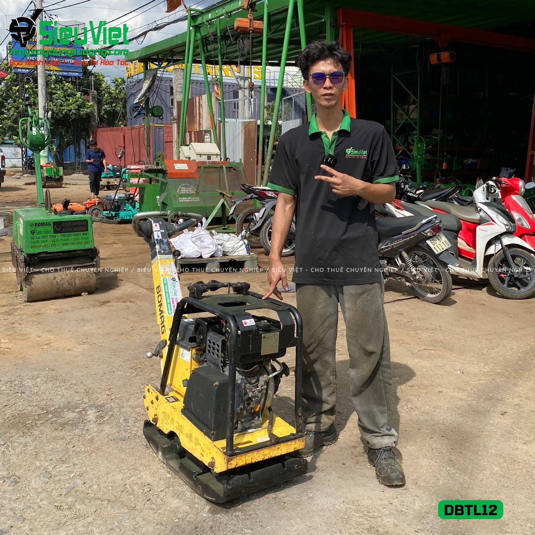 Thuê Tháng Máy đầm bàn thuỷ lực DBTL12 100-250kg (Xăng)