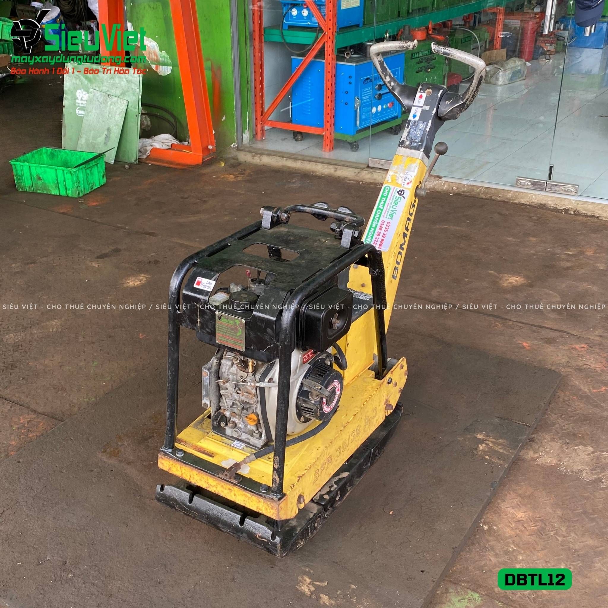 Thuê Tháng Máy đầm bàn thuỷ lực DBTL12 100-250kg (Xăng)