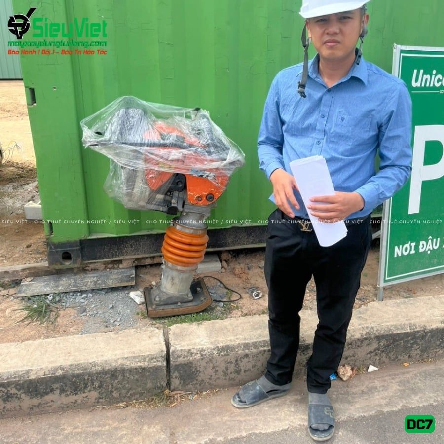 Thuê Ngày Máy đầm cóc DC7 70-80kg (Xăng)