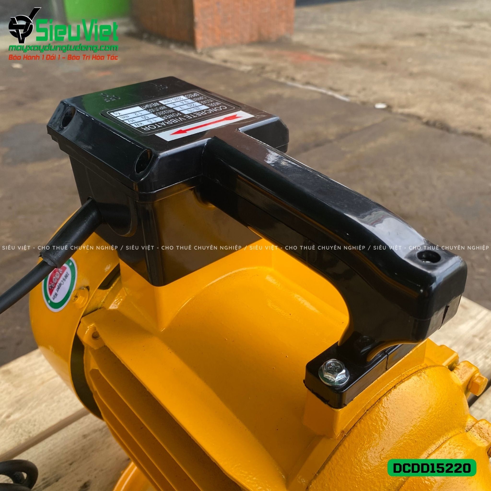 Động cơ đầm dùi điện DCDD15220 - 1.5kw, Điện 220v, Dân dụng