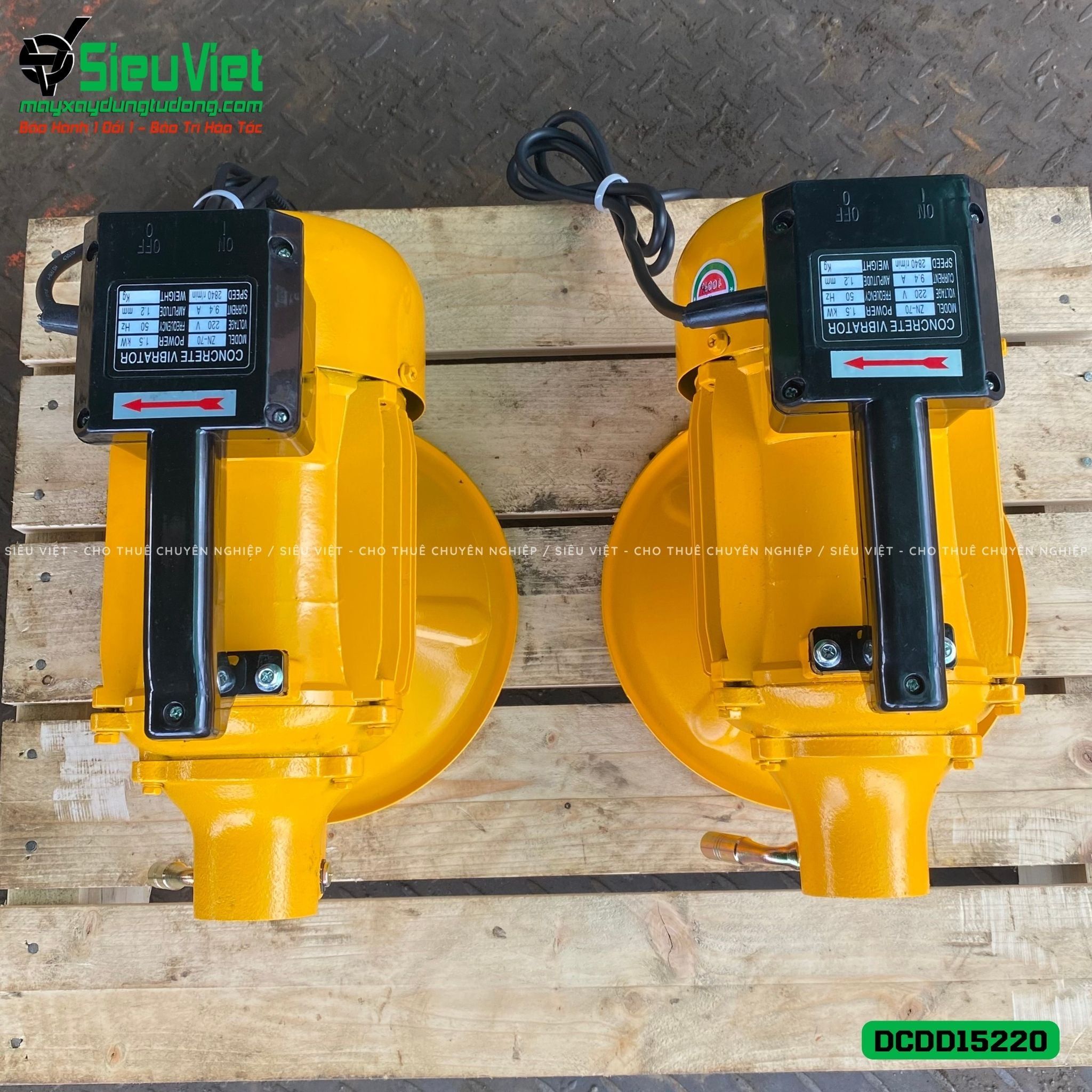 Động cơ đầm dùi điện DCDD15220 - 1.5kw, Điện 220v, Dân dụng