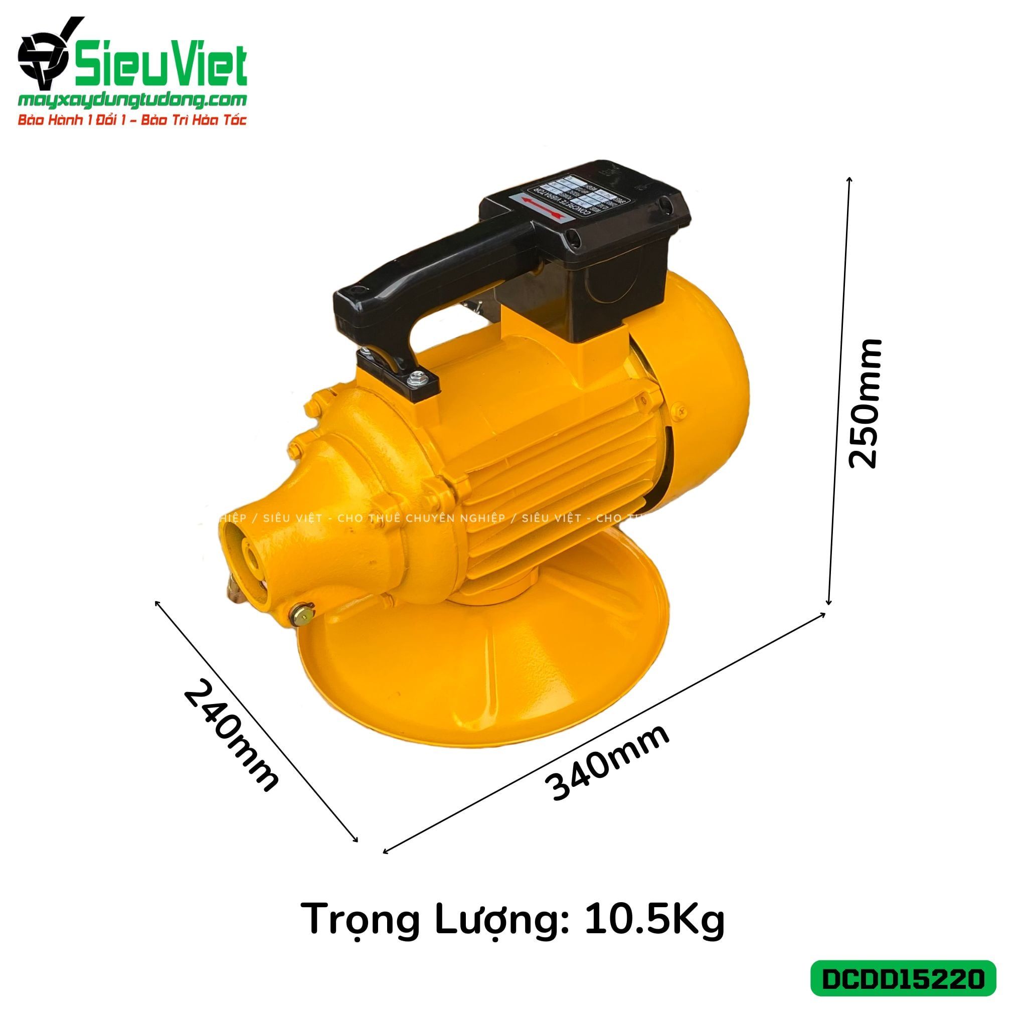 Động cơ đầm dùi điện DCDD15220 - 1.5kw, Điện 220v, Dân dụng