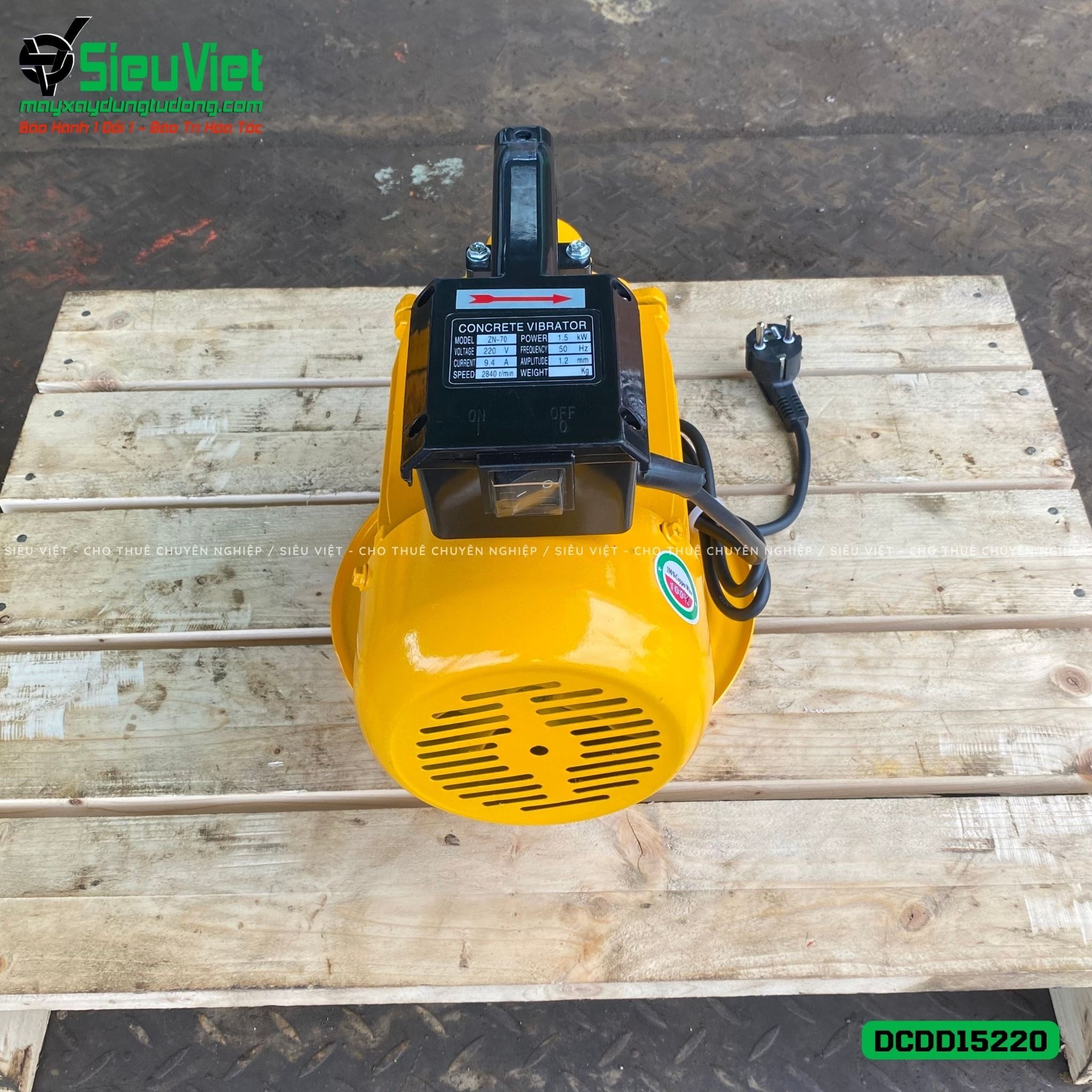 Động cơ đầm dùi điện DCDD15220 - 1.5kw, Điện 220v, Dân dụng