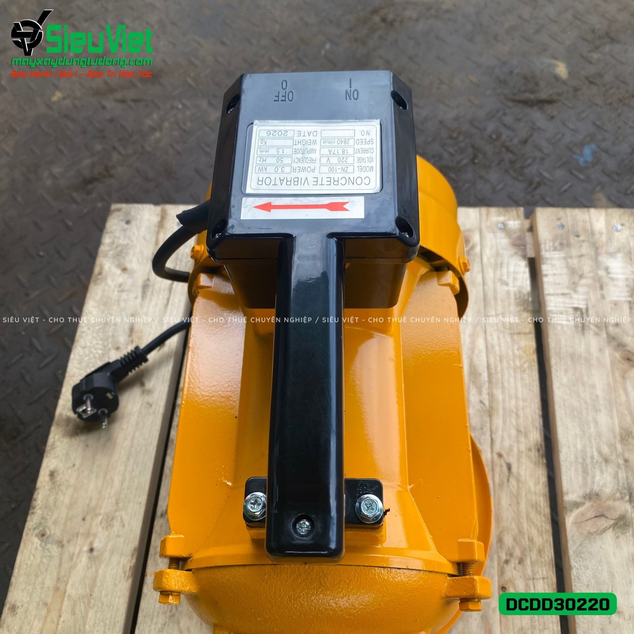 Động cơ đầm dùi điện DCDD30220 - 3.0kw, Điện 220v, Dân dụng