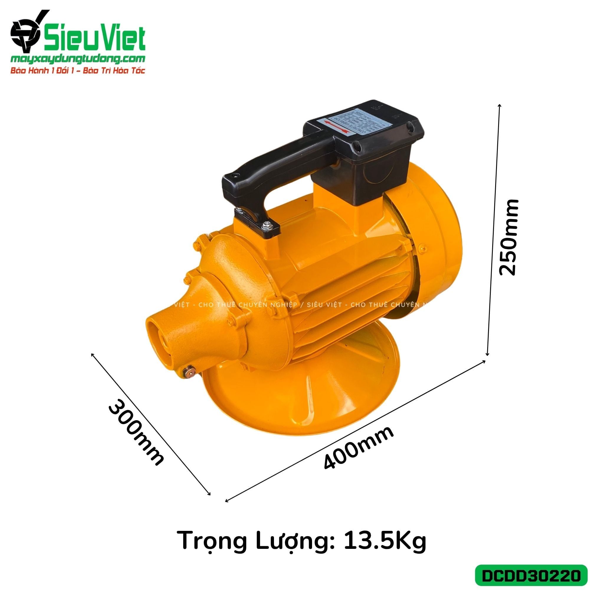 Động cơ đầm dùi điện DCDD30220 - 3.0kw, Điện 220v, Dân dụng