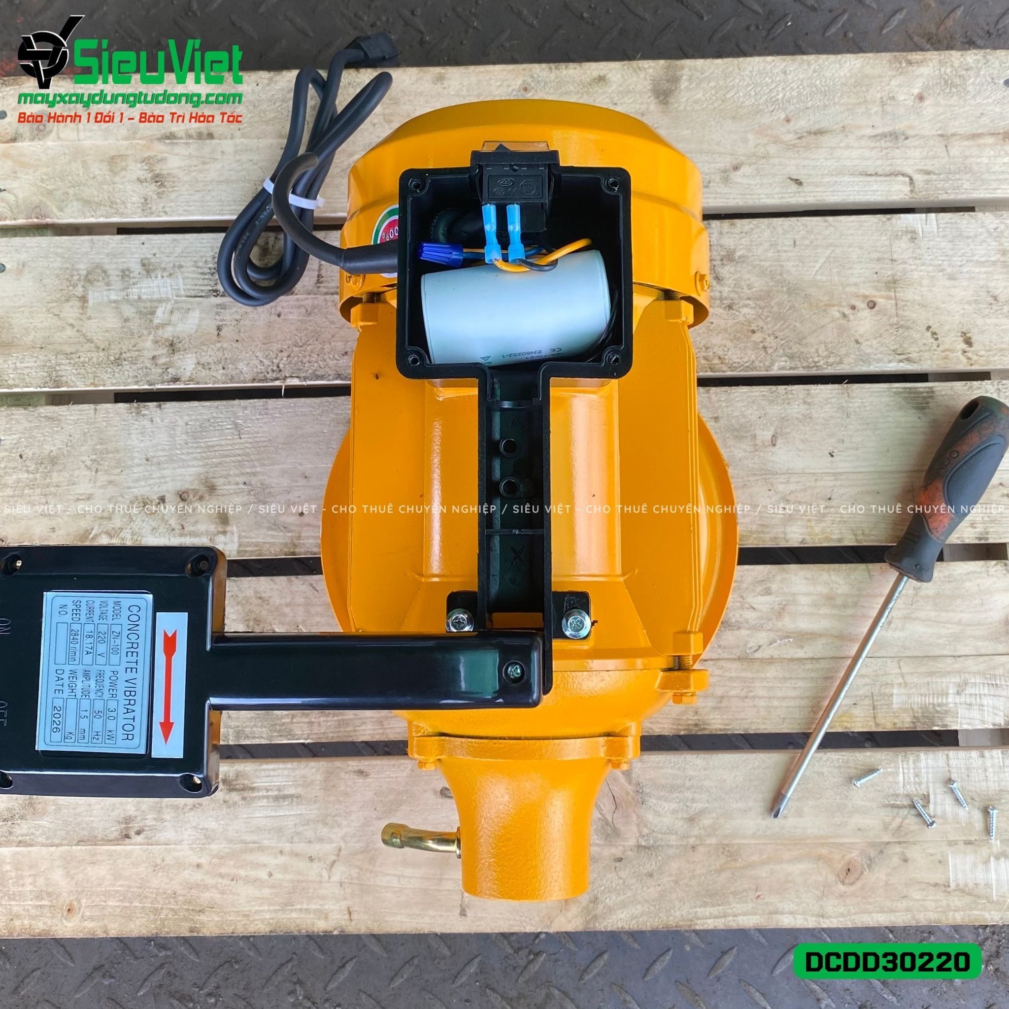 Động cơ đầm dùi điện DCDD30220 - 3.0kw, Điện 220v, Dân dụng