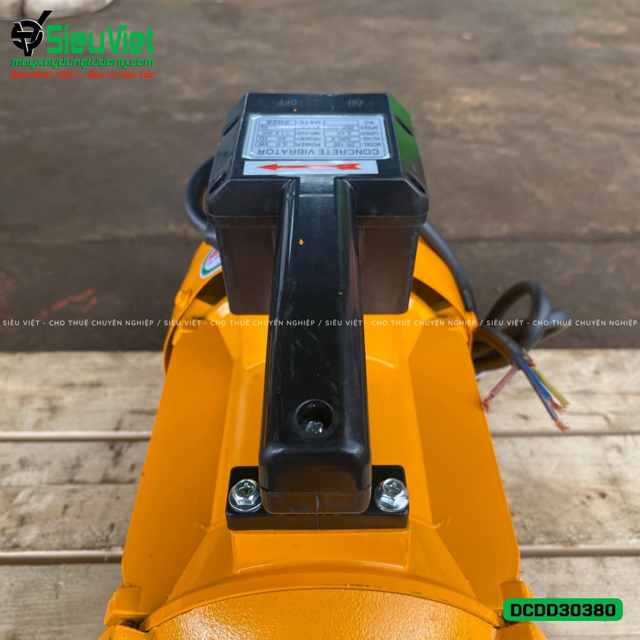 Động cơ đầm dùi điện DCDD30380 - 3.0kw, Điện 380v, 3 Pha