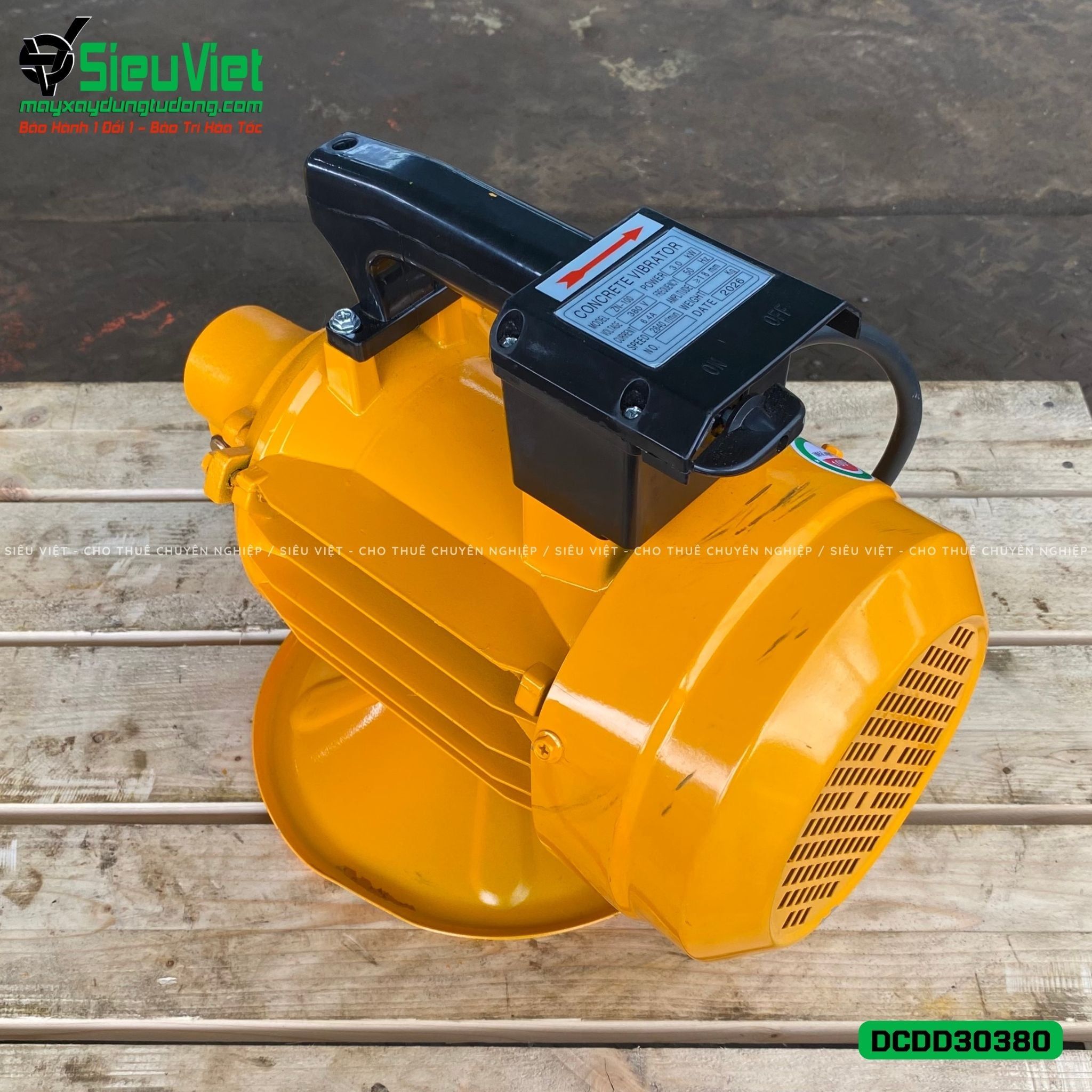 Động cơ đầm dùi điện DCDD30380 - 3.0kw, Điện 380v, 3 Pha