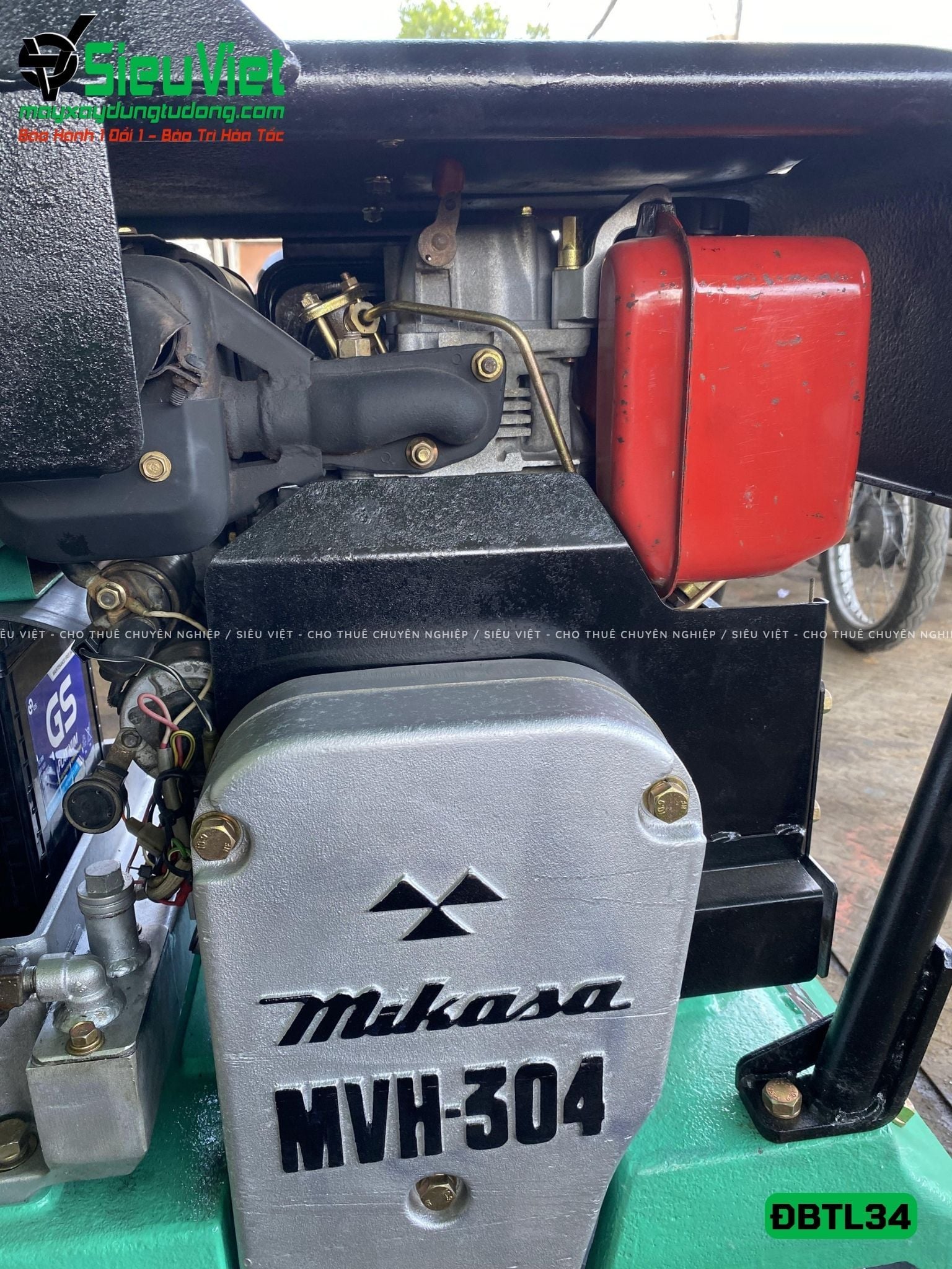 Cũ, Loại 2 - Máy đầm bàn thuỷ lực DBTL34 300-400Kg - Dầu Diesel