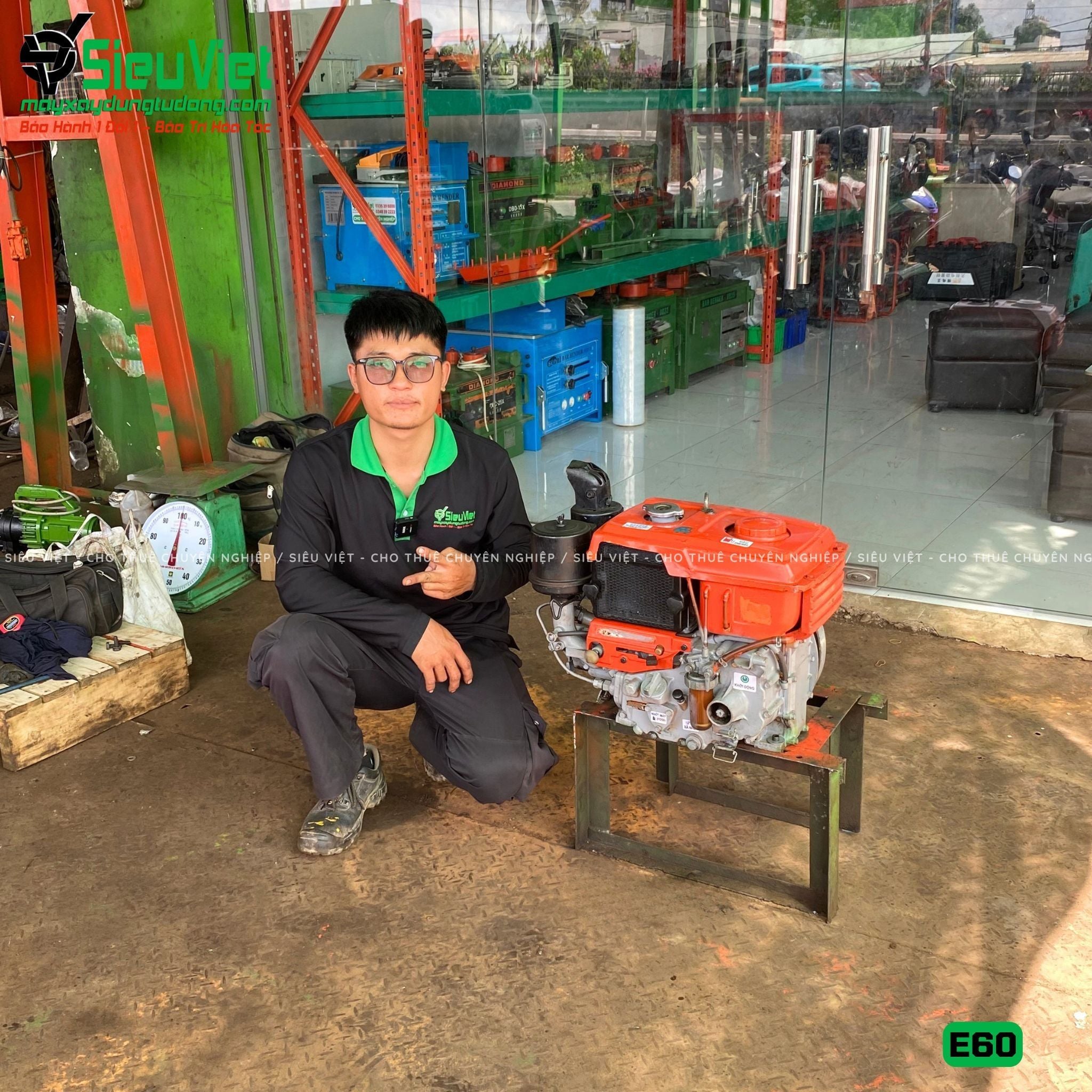 (Cũ) Động cơ diesel Kubota E60 Nhật Bản
