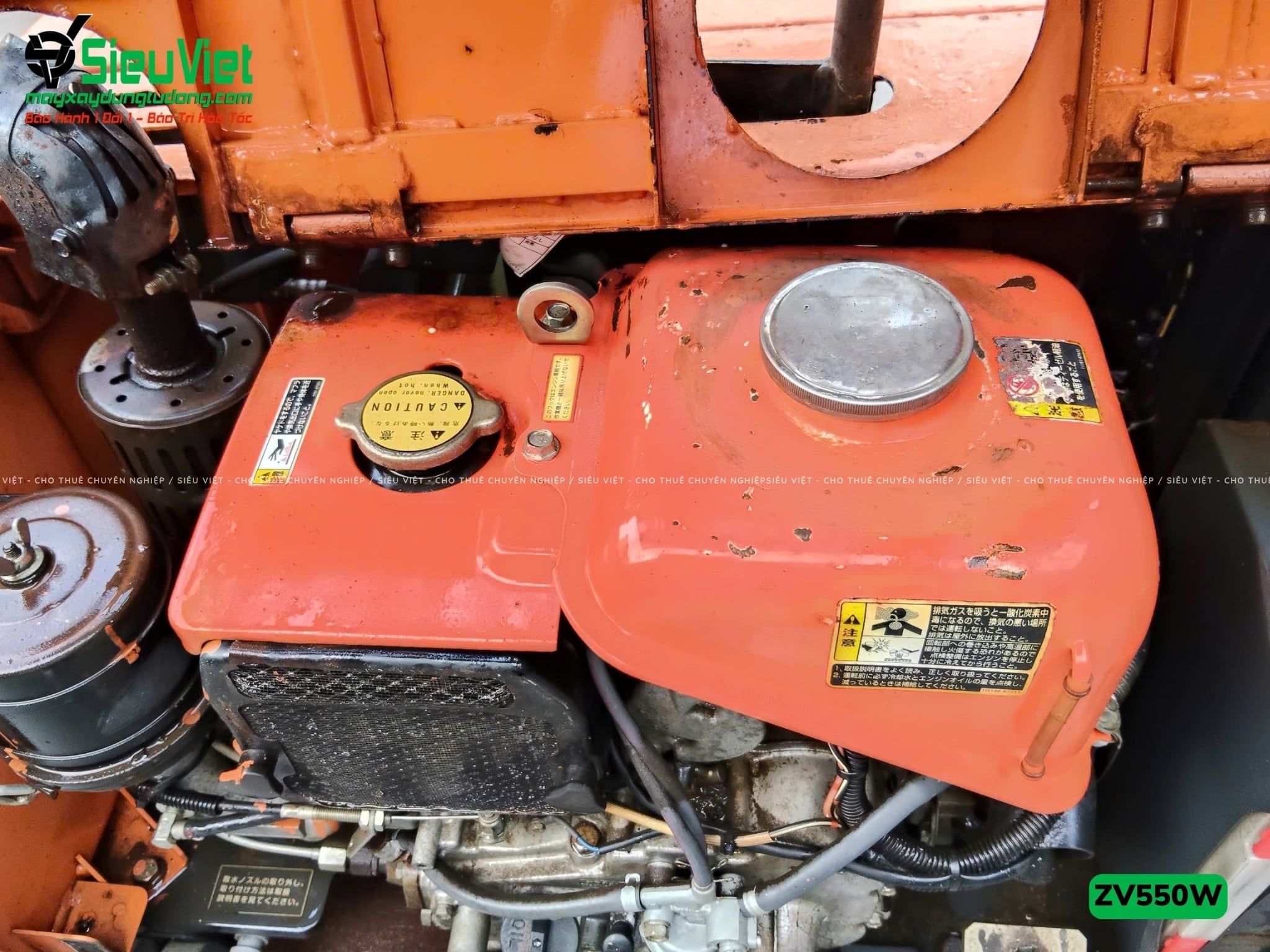 Xe lu rung dắt tay 620Kg Hitachi ZV550W Nhật Bản (11146)