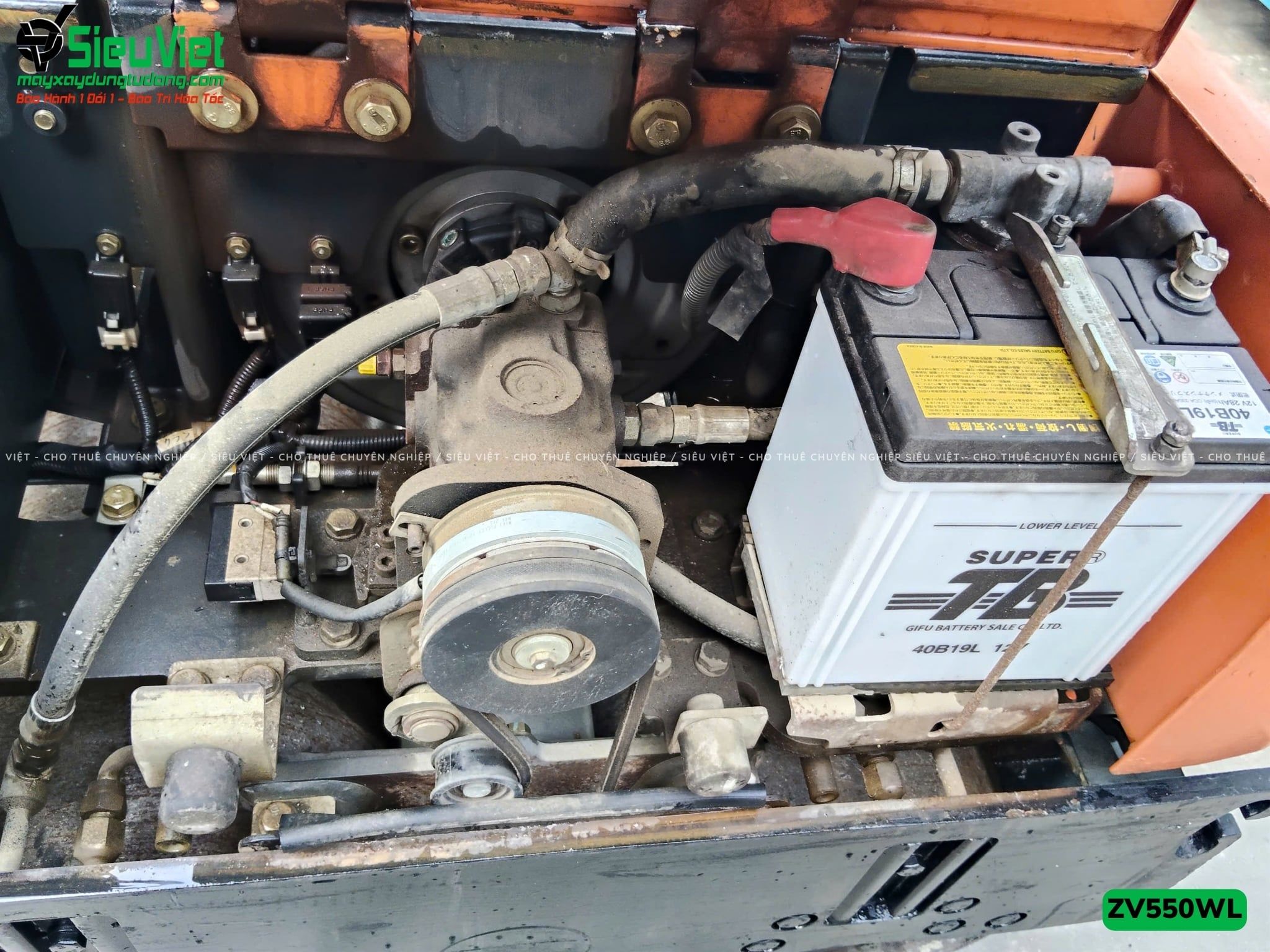 Xe lu rung dắt tay 600Kg Hitachi ZV550WL Nhật Bản (10308)