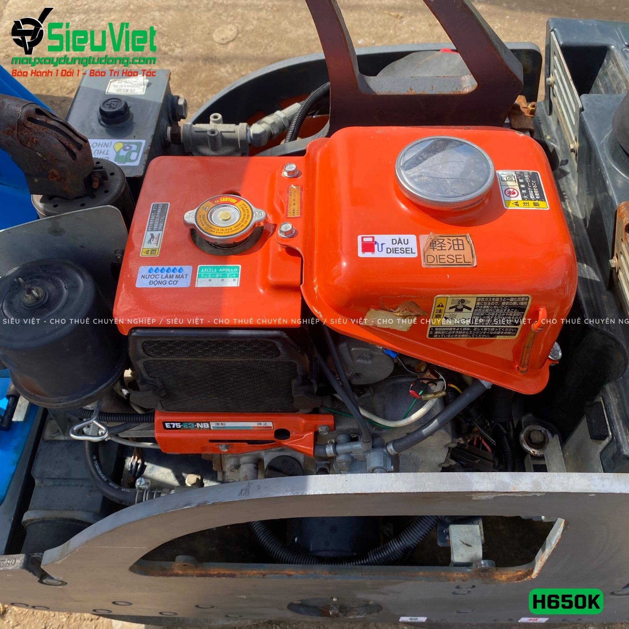 Xe lu rung dắt tay 675kg Kanto H650K Nhật Bản (650380)