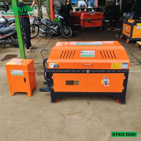 Máy duỗi cắt sắt tự động phi 5 > 10mm GT412 (Điện 220V, dân dụng)