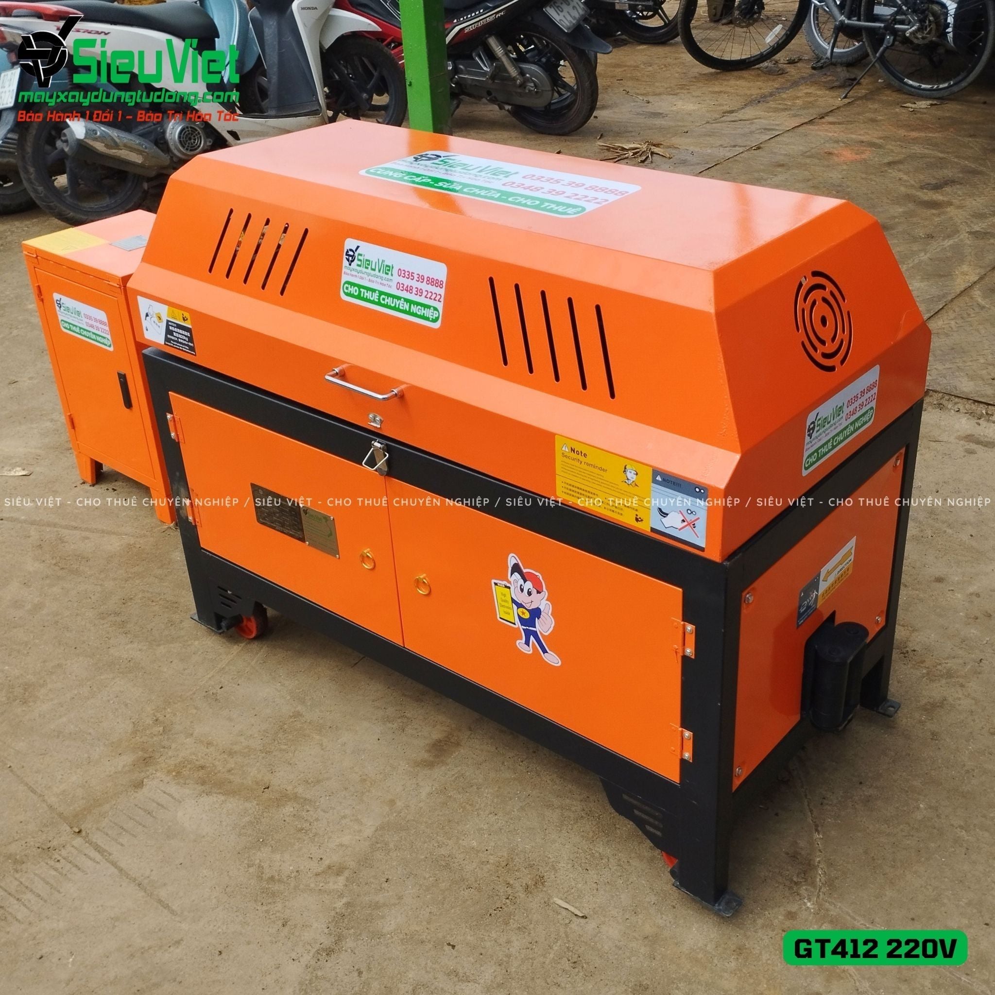 Thuê Ngày Máy duỗi cắt sắt tự động phi 5 > 10mm GT412 (Điện 220V)