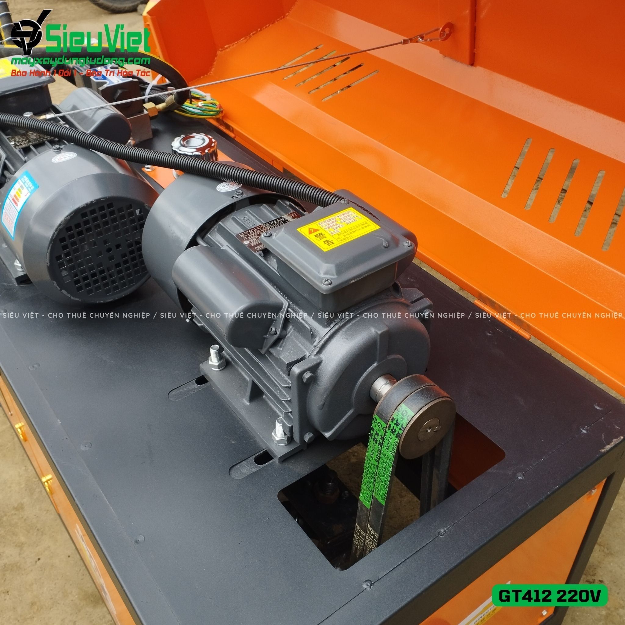 Máy duỗi cắt sắt tự động phi 5 > 10mm GT412 (Điện 220V, dân dụng)