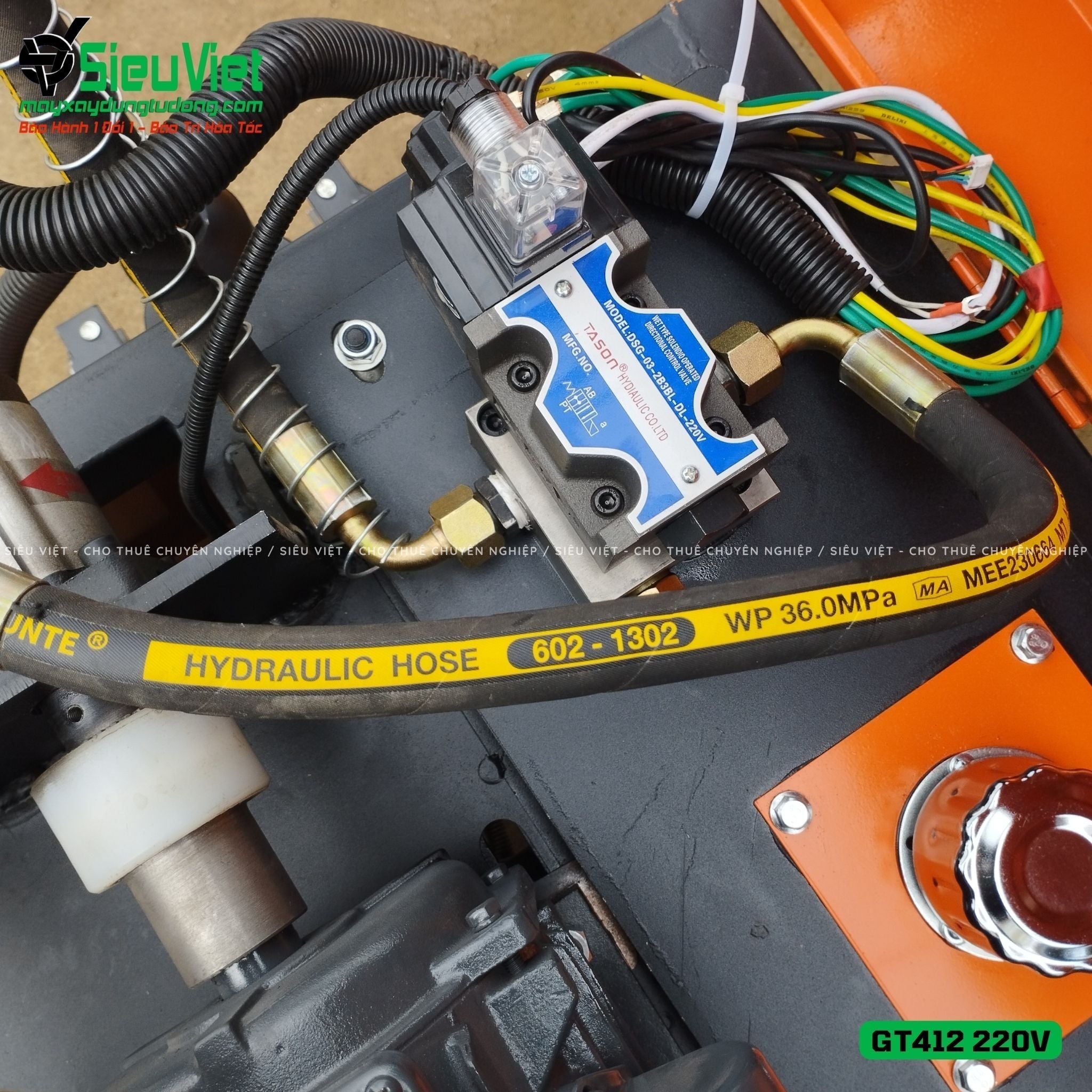Thuê Ngày Máy duỗi cắt sắt tự động phi 5 > 10mm GT412 (Điện 220V)