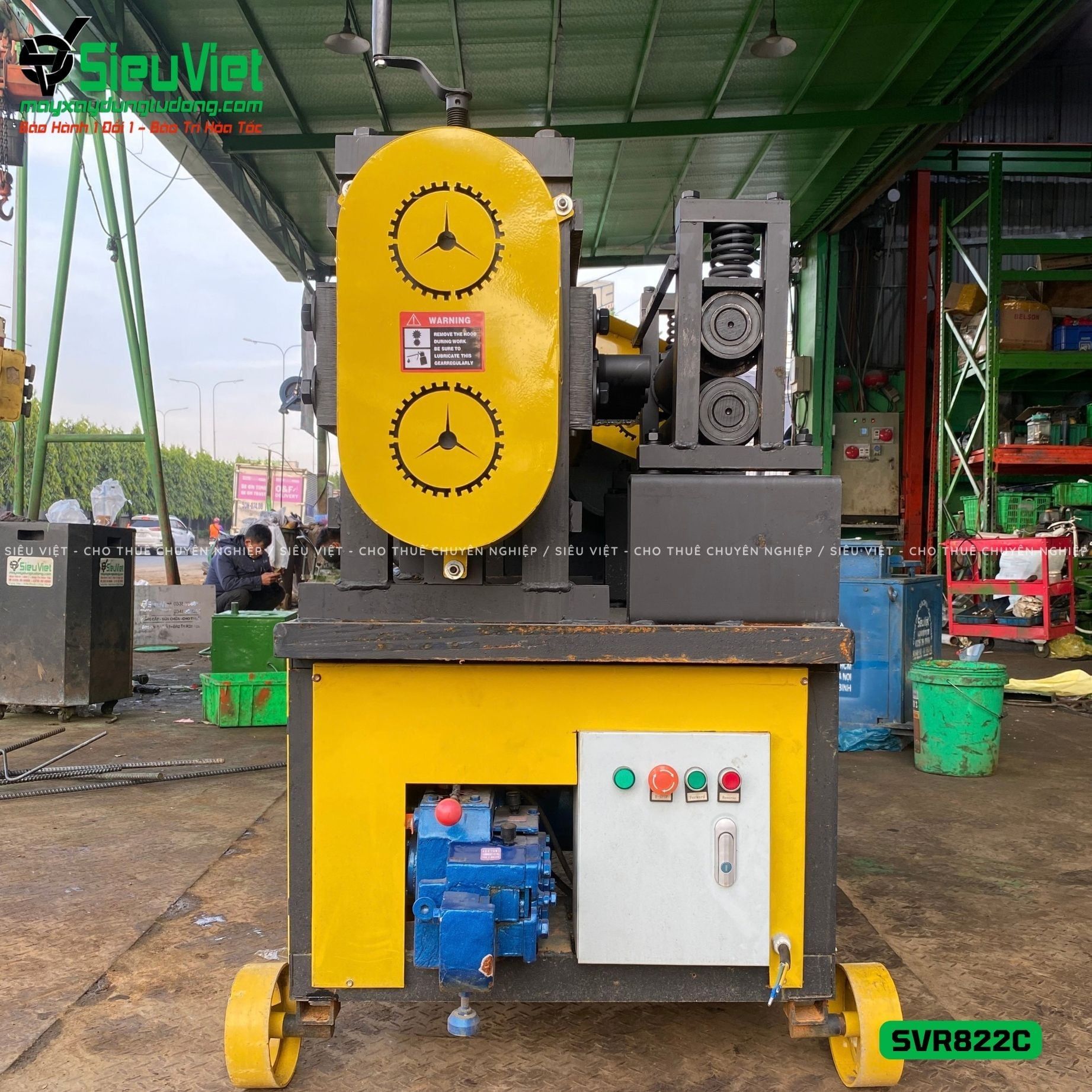 Máy duỗi sắt phế liệu phi 8-22 SVR822C (Điện 380v, 3 Pha)