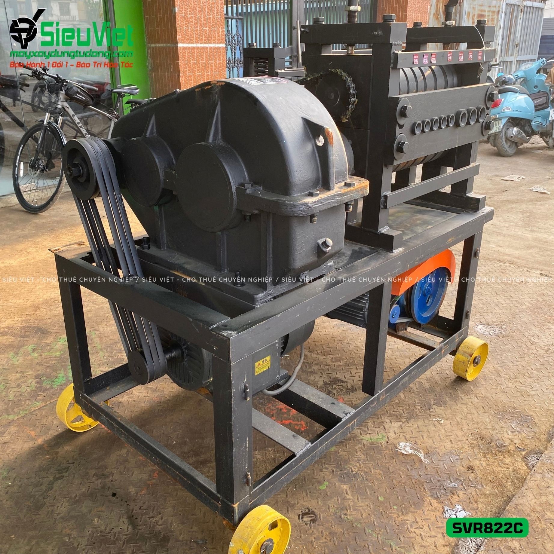 Máy duỗi sắt phế liệu phi 8-22 SVR822C (Điện 380v, 3 Pha)