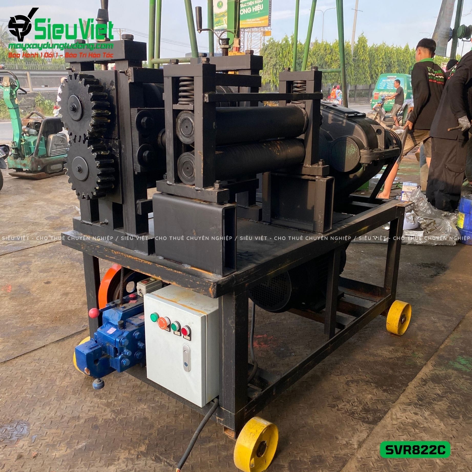 Máy duỗi sắt phế liệu phi 8-22 SVR822C (Điện 380v, 3 Pha)