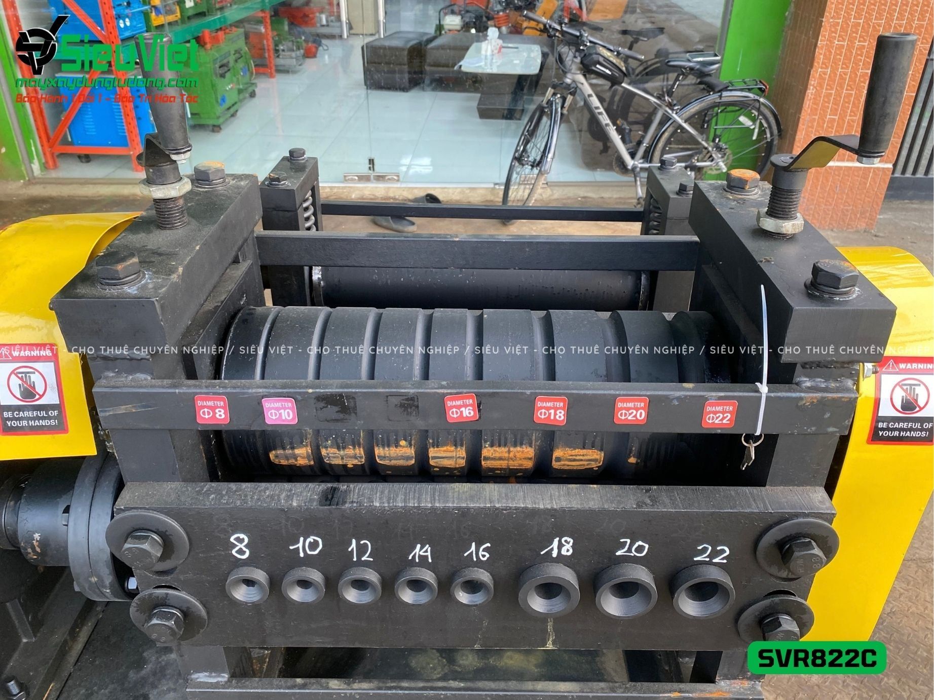 Máy duỗi sắt phế liệu phi 8-22 SVR822C (Điện 380v, 3 Pha)