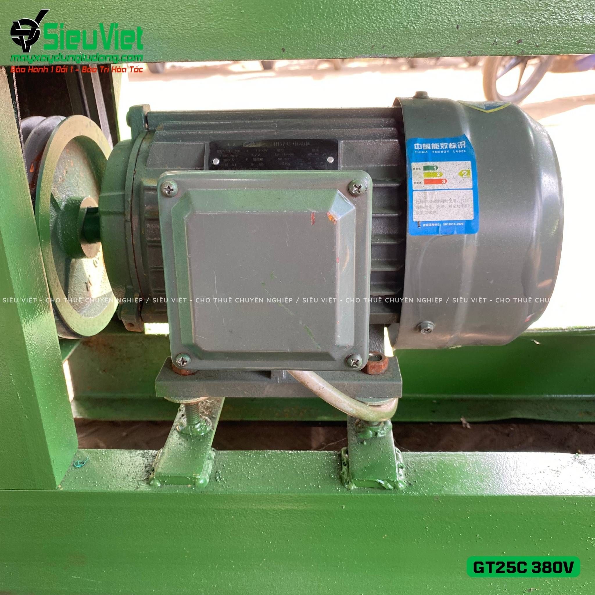 Máy duỗi cắt sắt tự động GT25C, máng dài 4.5m (Điện 380V)