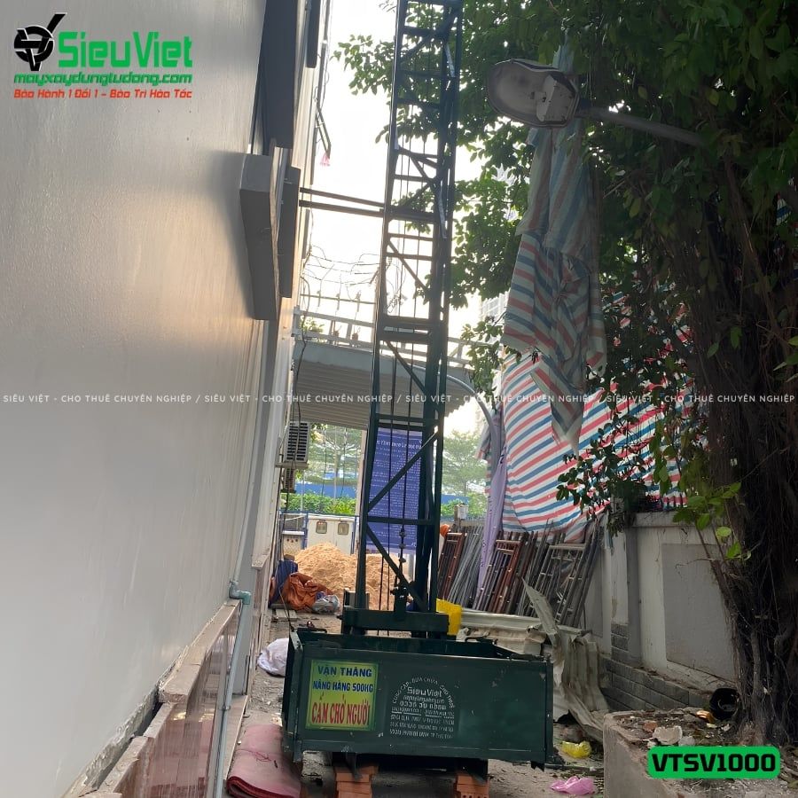 Vận thăng nâng hàng 1000kg cao 12m (Điện 380V, 3 phase)