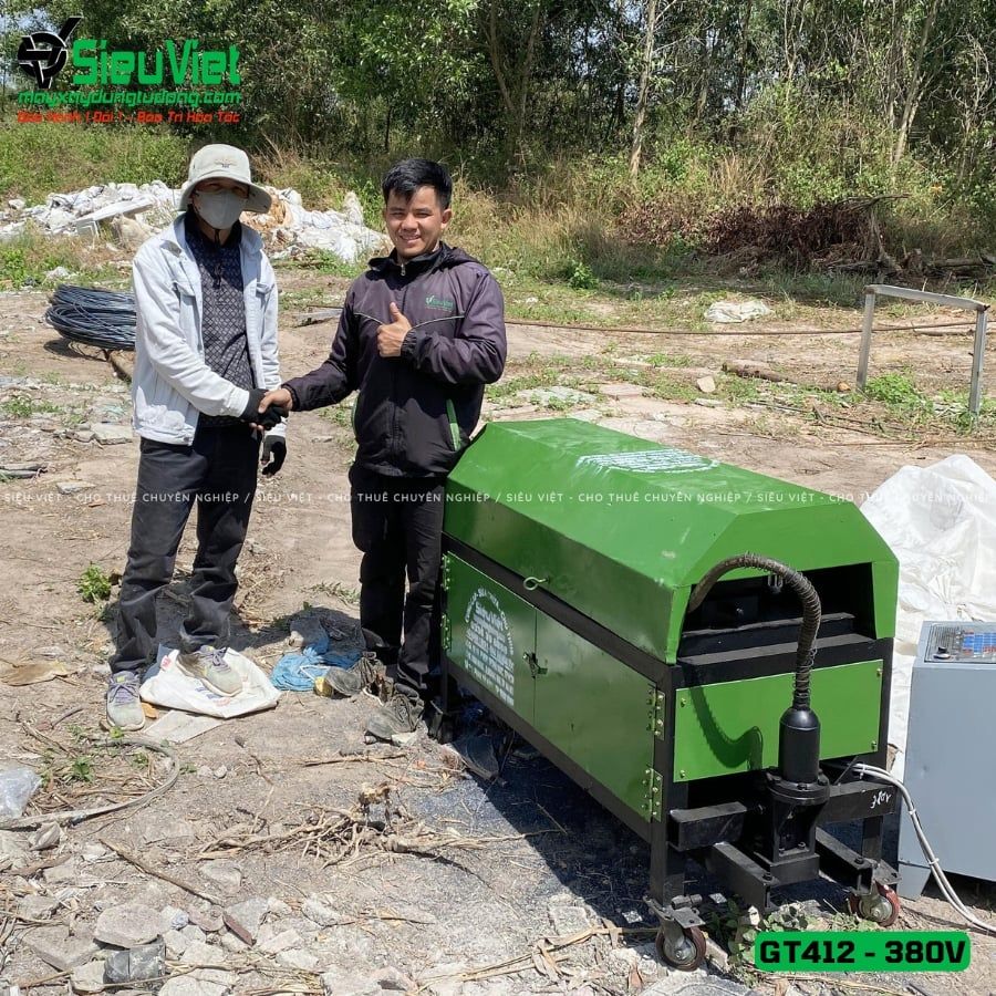 Thuê Ngày Máy duỗi cắt sắt tự động phi 5-10 GT412 - Điện 380V, 3 pha
