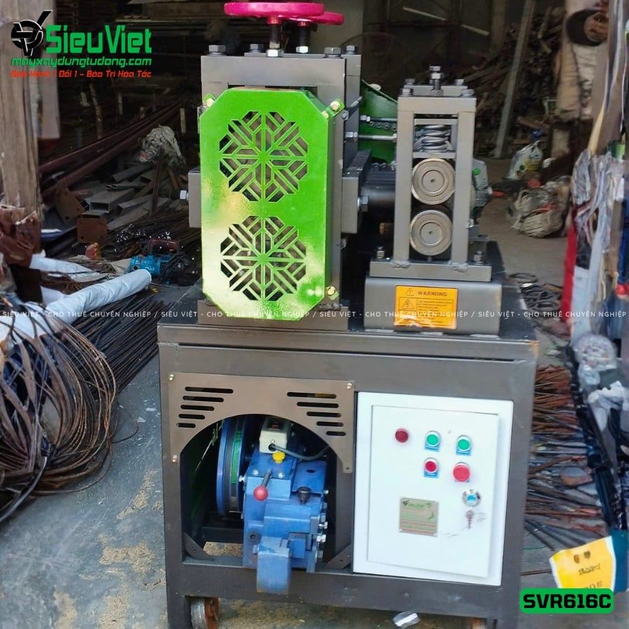 Thuê Tháng Máy duỗi sắt phế liệu phi 6-16 SVR616C (Điện 380v, 3 Pha)