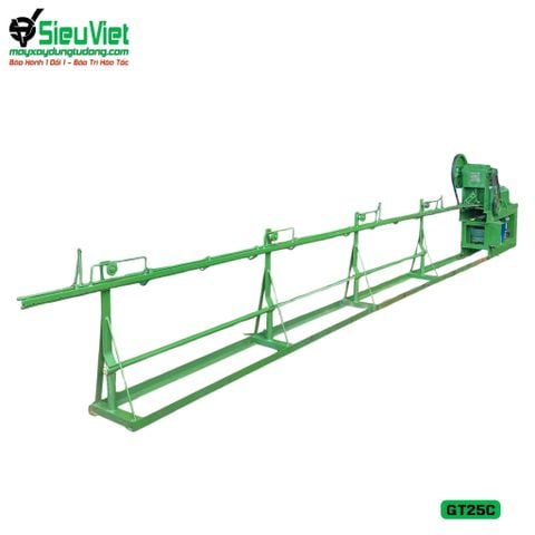 Máy duỗi cắt sắt tự động GT25C, máng dài 4.5m (Điện 380V)