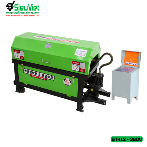 Máy duỗi cắt sắt tự động phi 5 > 10mm GT412 (Điện 380V, 3 Pha)