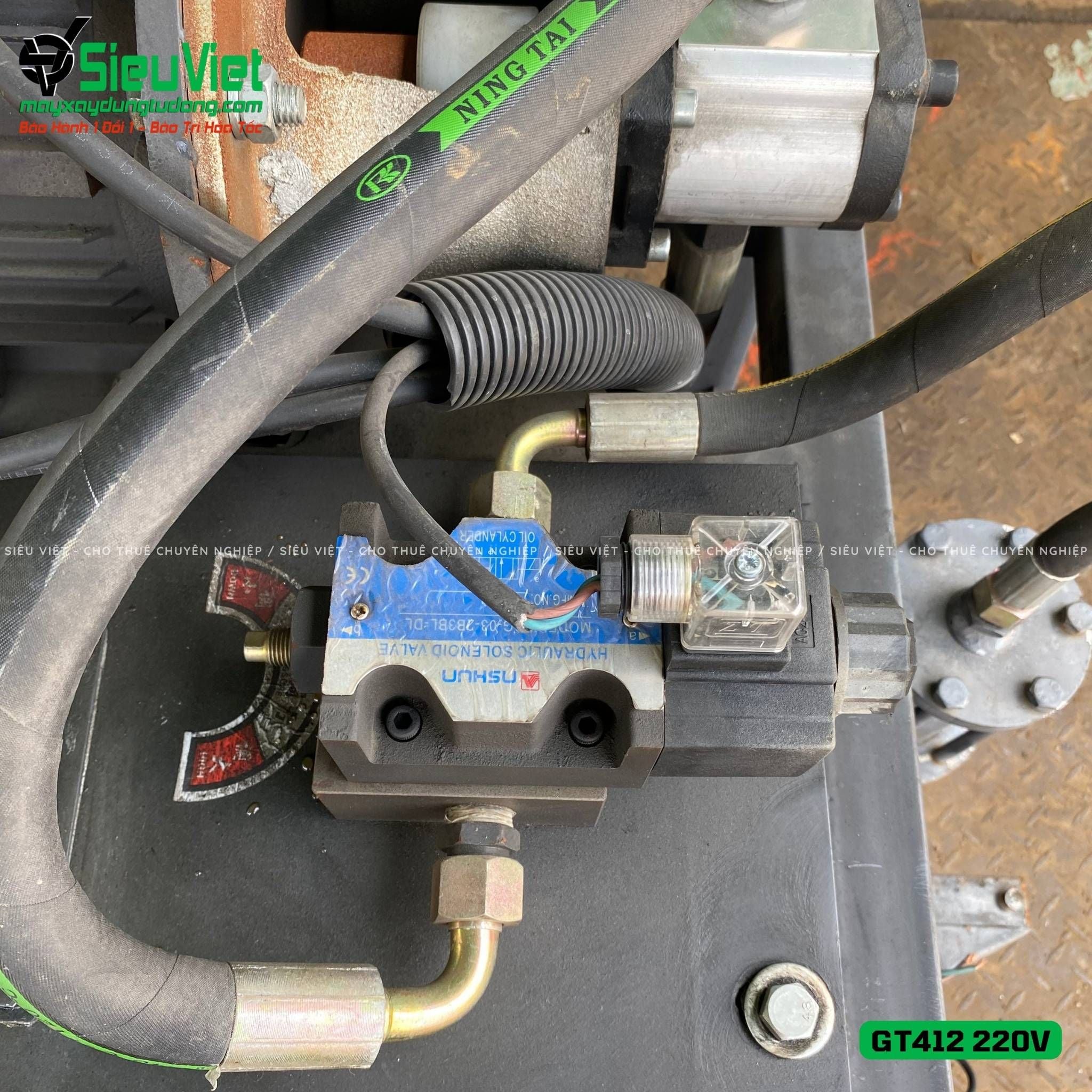 (Cũ) Máy duỗi cắt sắt tự động phi 5 > 10mm GT412 - Điện 220v, dân dụng