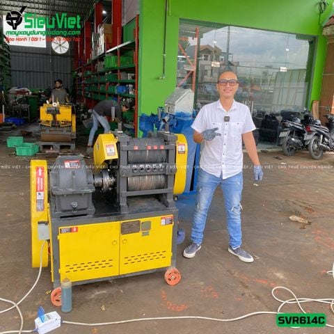 Thuê Ngày Máy duỗi sắt phế liệu SVR614C - Có Đầu Cắt (Điện 380V, 3 Pha)
