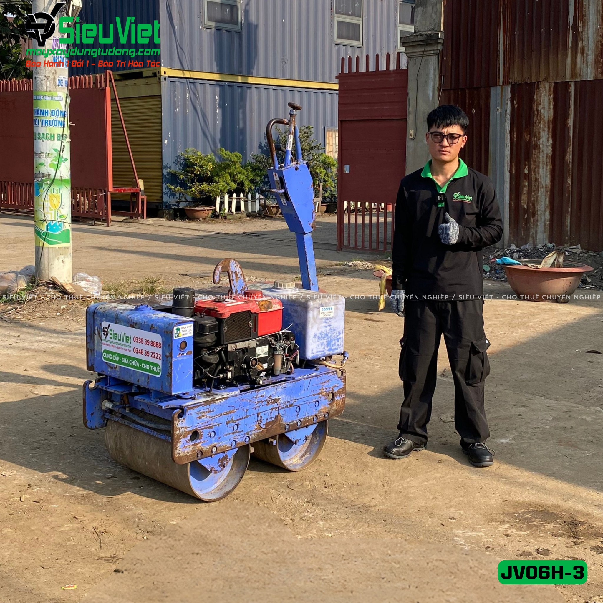 Xe lu rung dắt tay 600Kg Komatsu JV06H-3 Nhật Bản (JV06H35281)