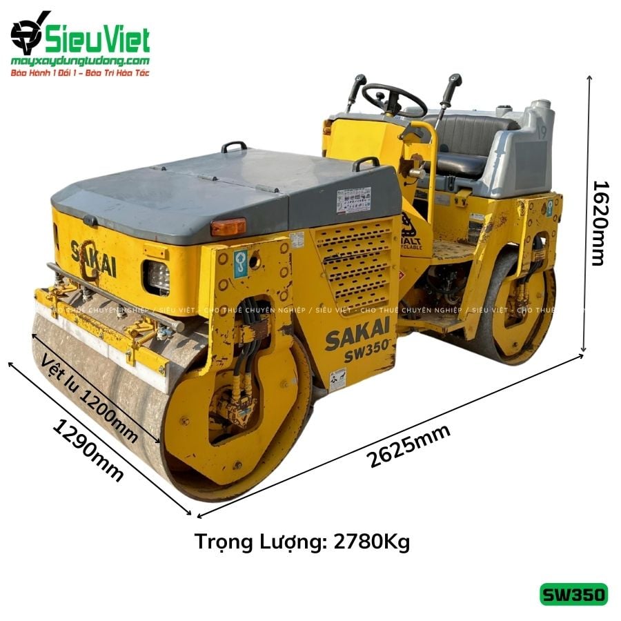 Xe lu rung nhỏ 2.8 tấn Sakai SW350 Nhật Bản (VSW1410252)